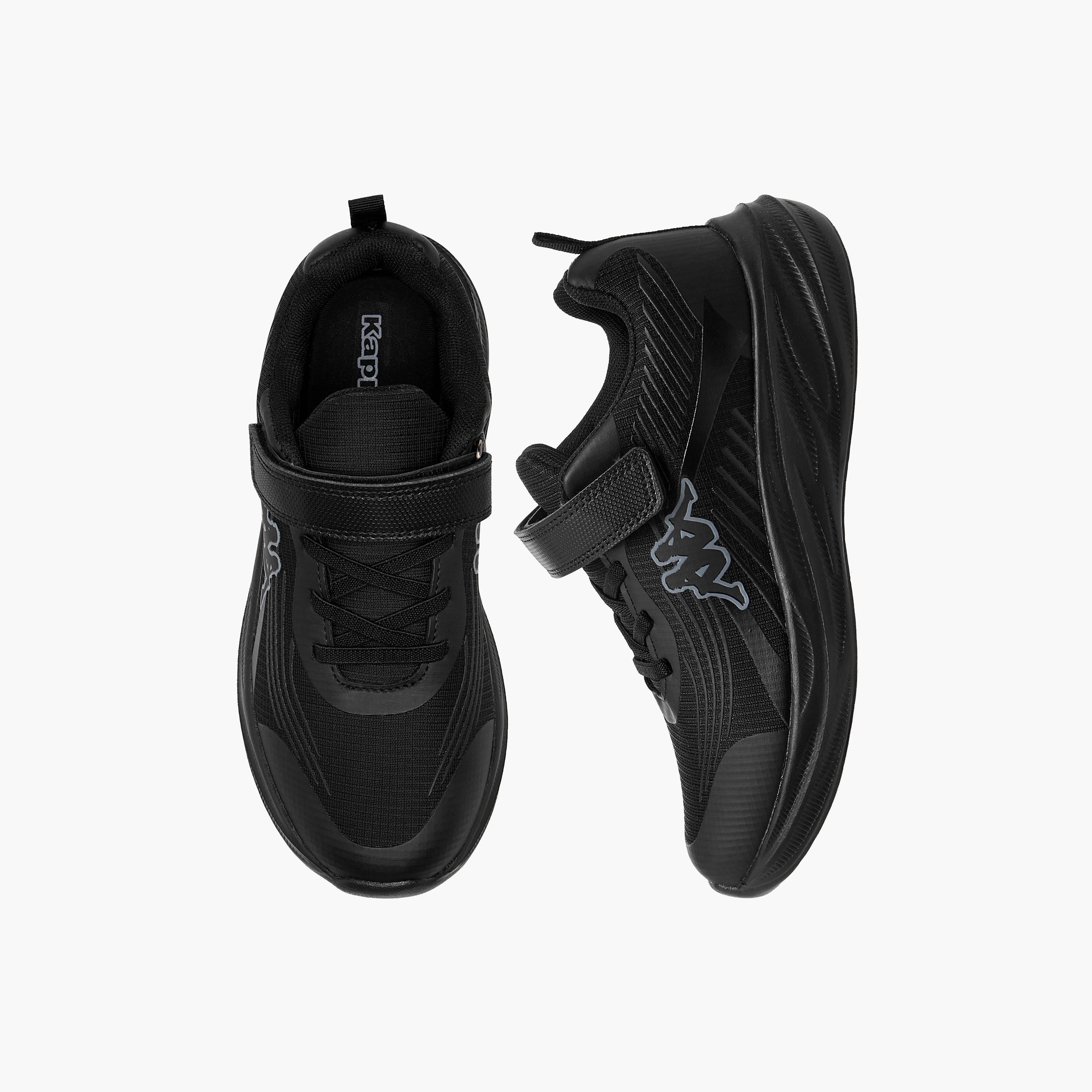 Kappa Unisex Logo Print Hook and Loop Sports Shoes-girls-shoes-sports-image-1