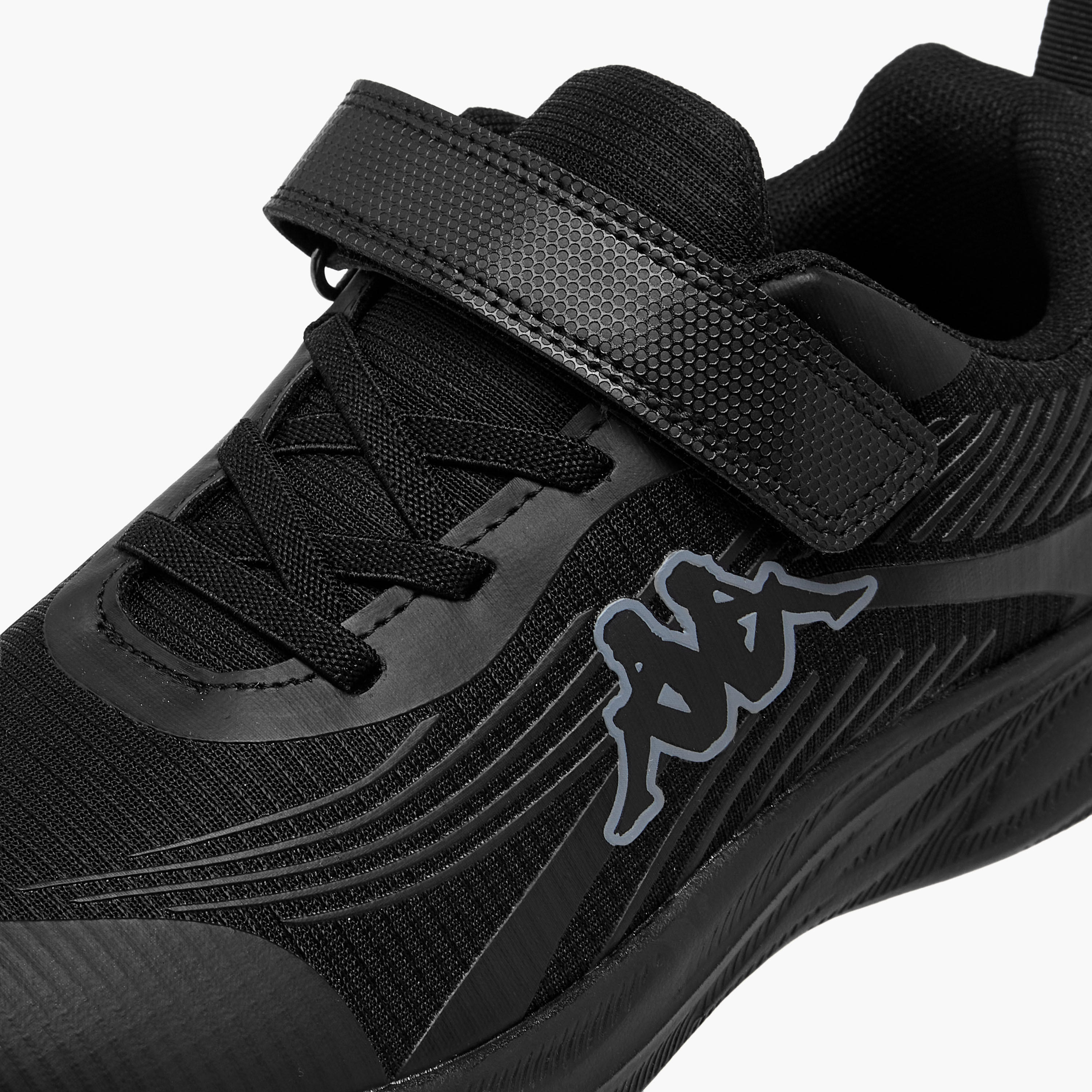 Kappa Unisex Logo Print Hook and Loop Sports Shoes-girls-shoes-sports-image-4
