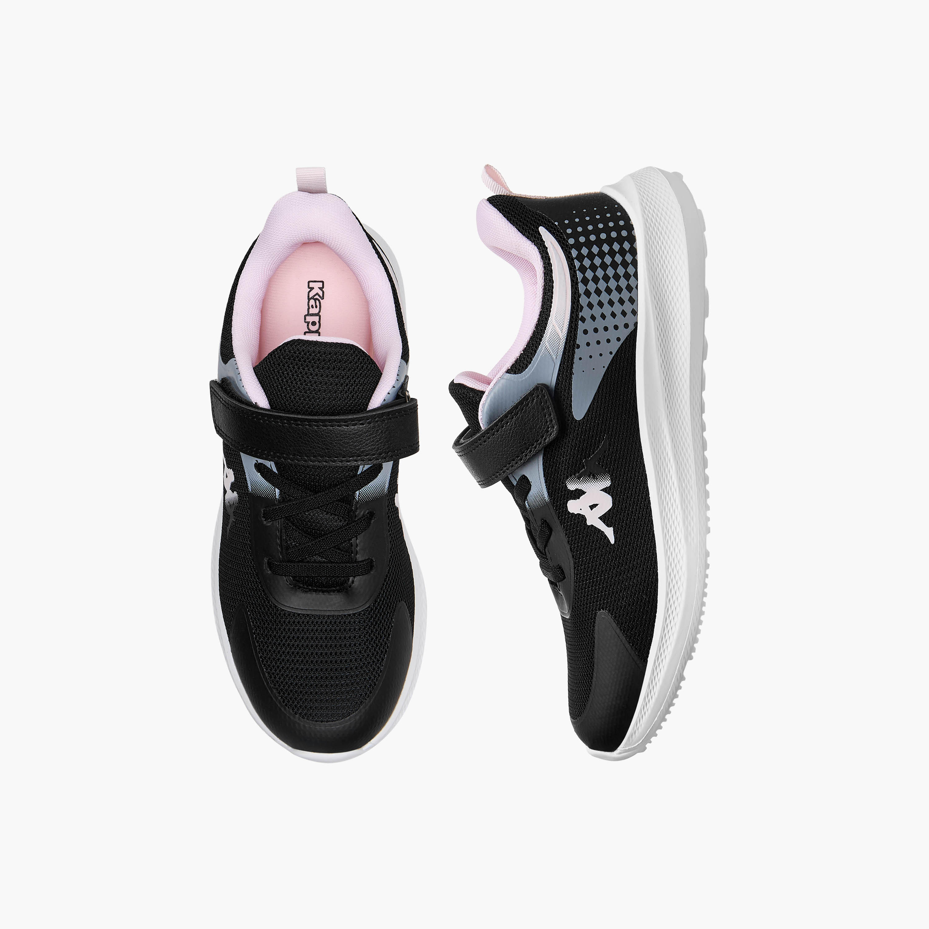 Kappa Girls Logo Print Hook and Loop Sports Shoes-girls-shoes-sports-image-1