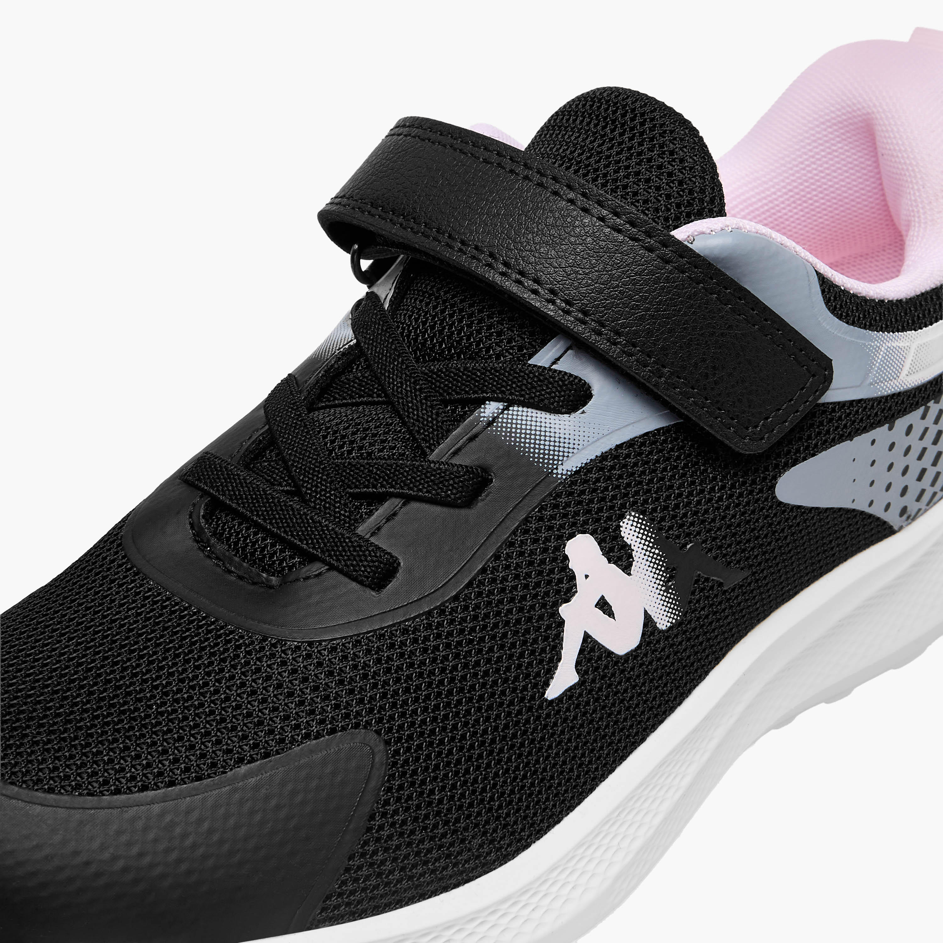 Kappa Girls Logo Print Hook and Loop Sports Shoes-girls-shoes-sports-image-4