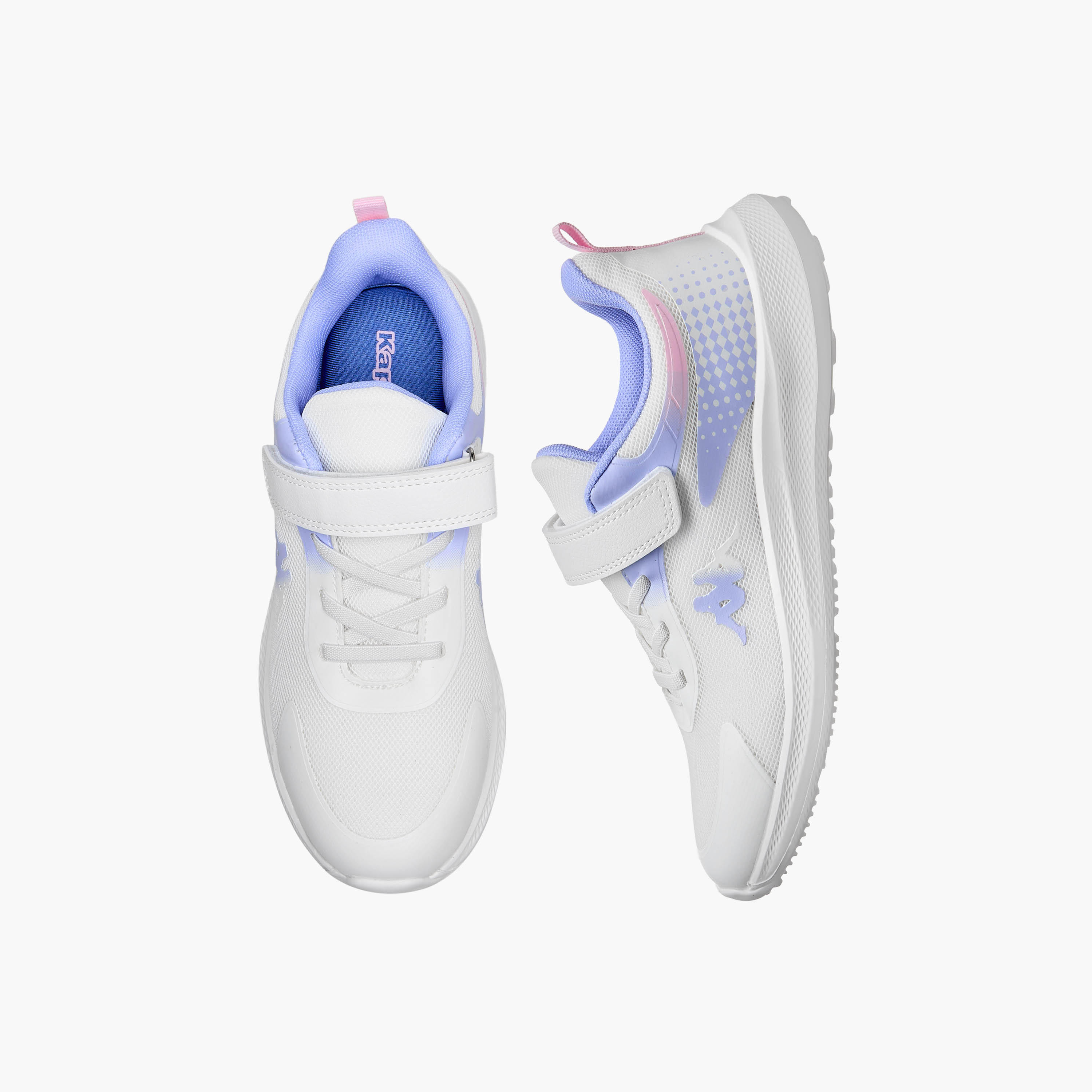 Kappa Girls Logo Print Hook and Loop Sports Shoes-girls-shoes-sports-image-1