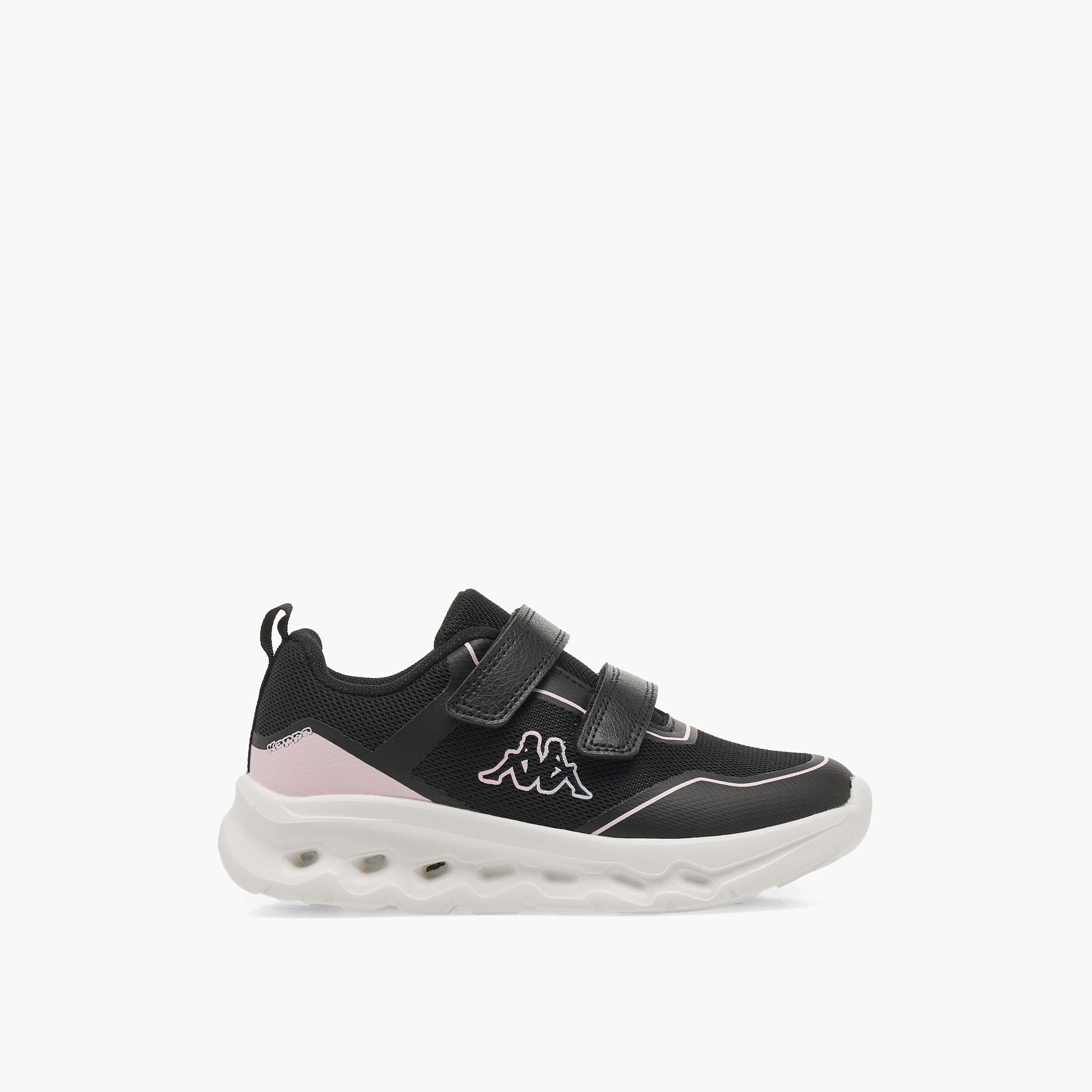 Kappa Girls Logo Print Hook & Loop Sports Shoes-girls-shoes-sneakers-image-3