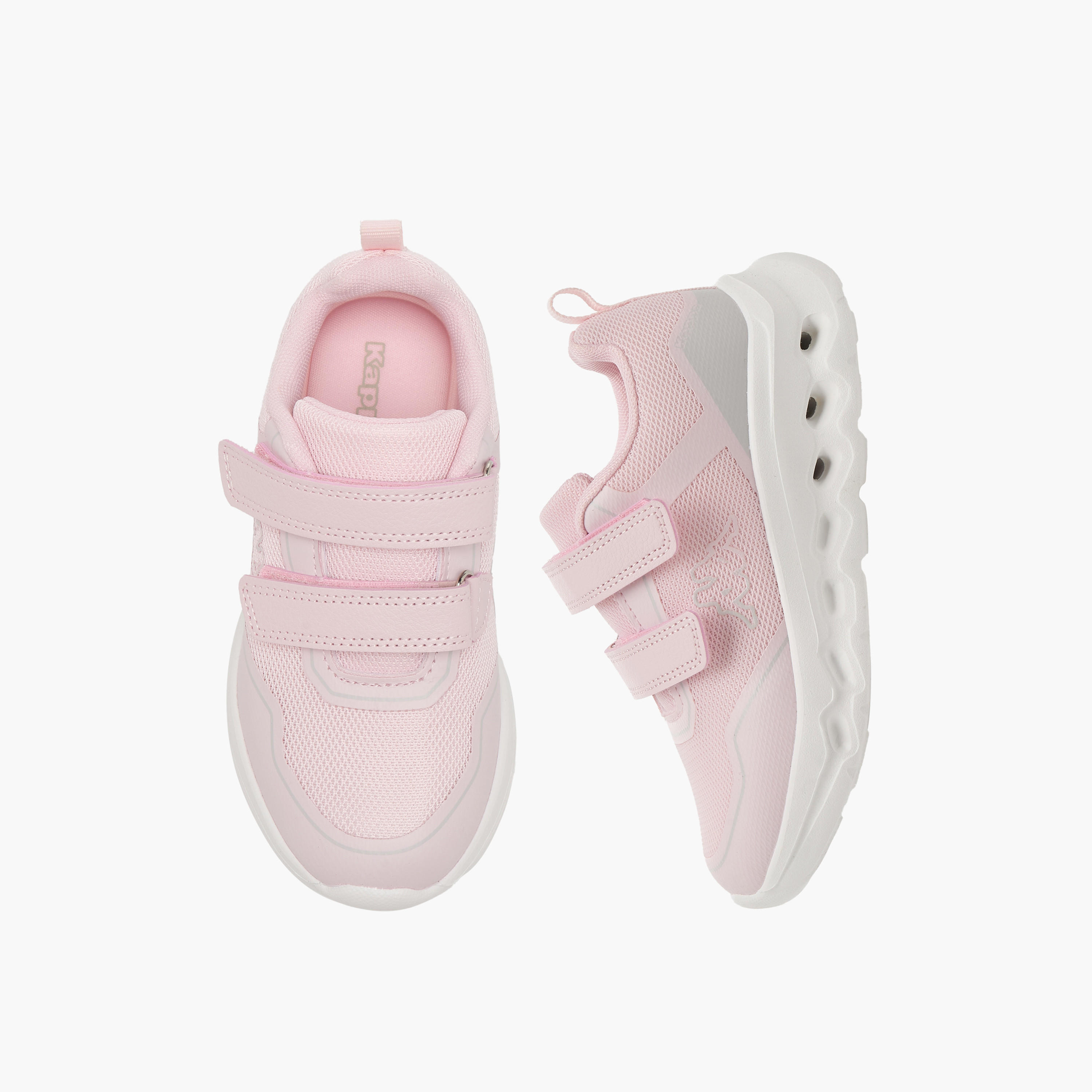 Kappa Girls Logo Print Hook & Loop Sports Shoes-girls-shoes-sneakers-image-6