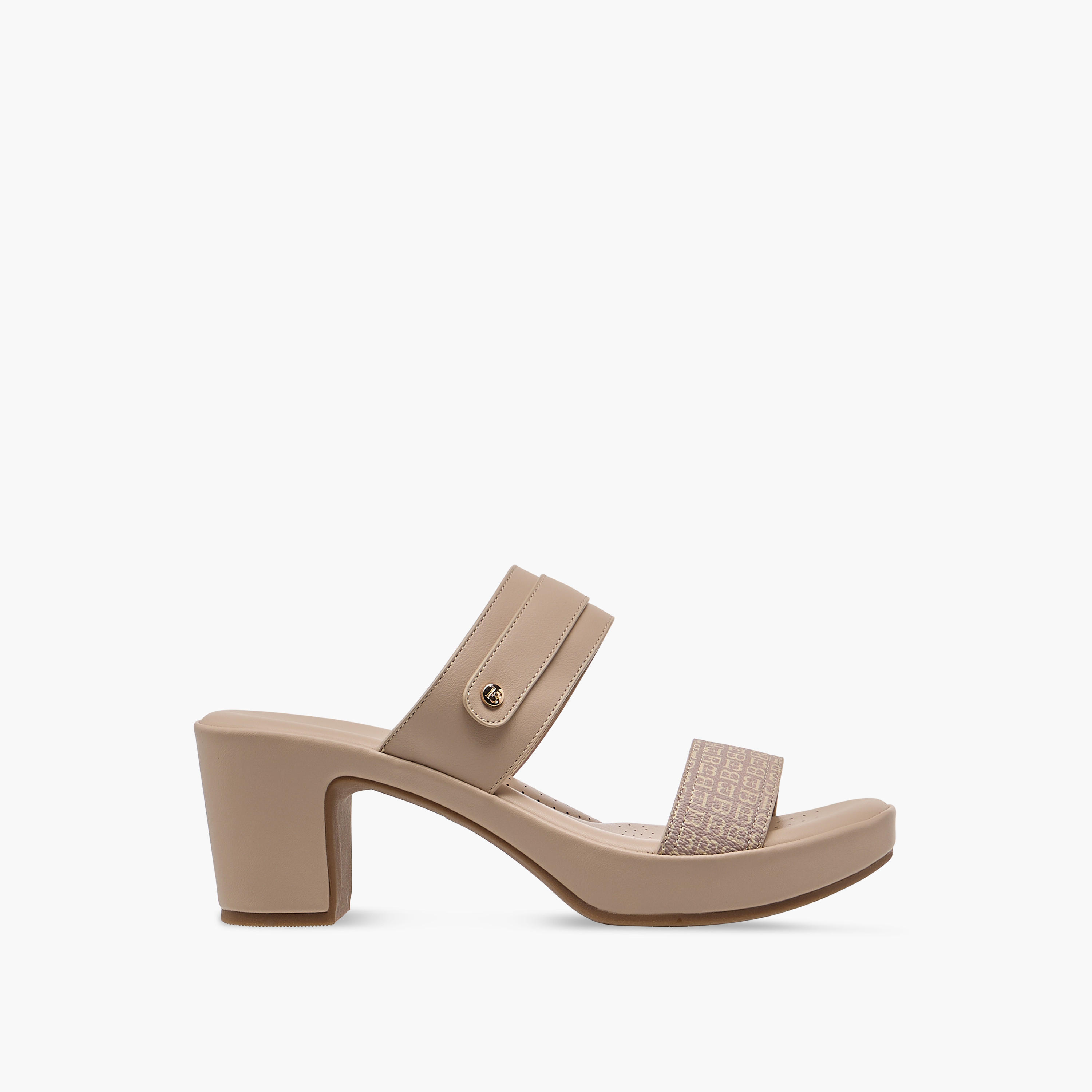 Flora Bella Monogram Print Slip-On Sandals with Block Heels-women-shoes-sandals-heeled-image-3