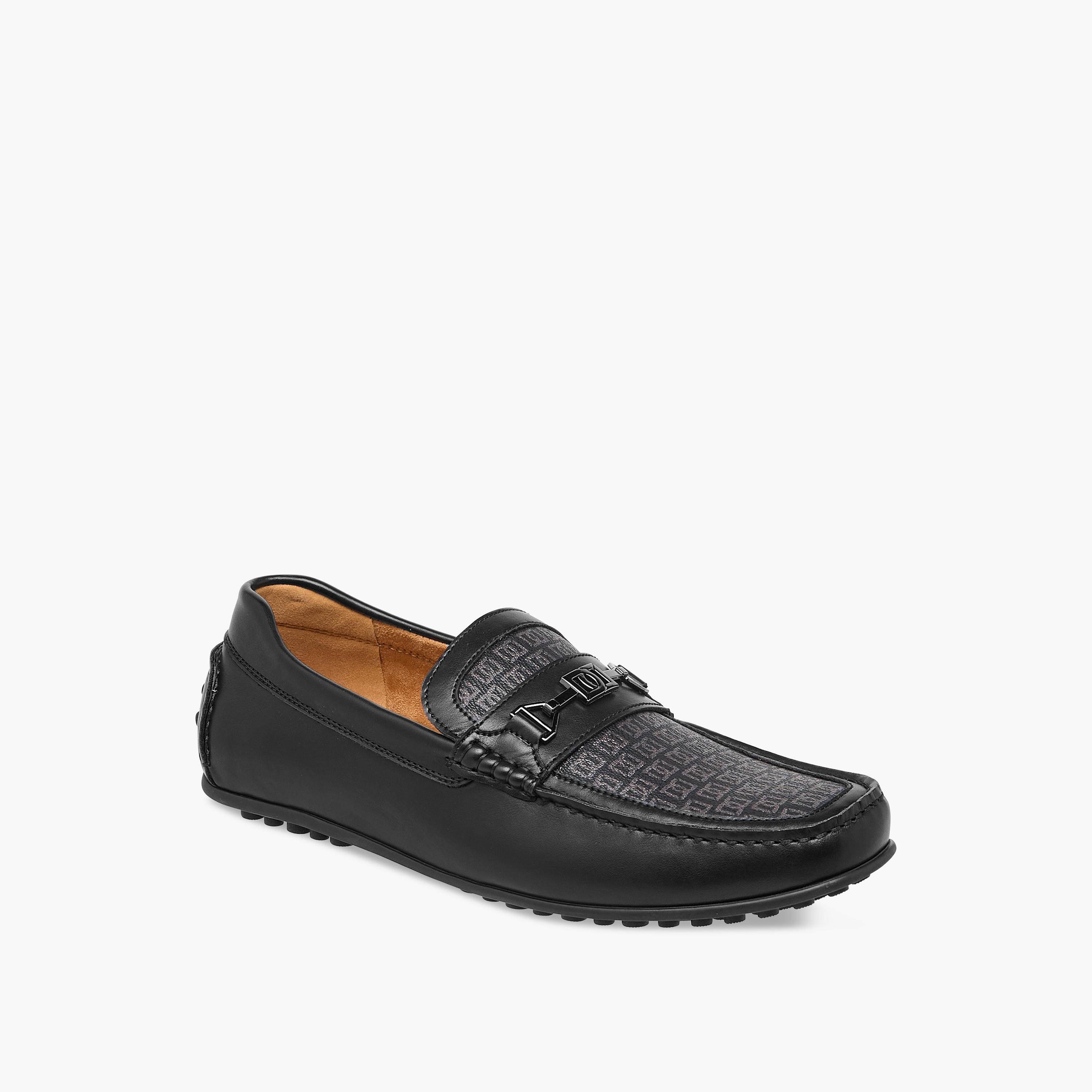 Duchini Men's Monogram Print Slip-On Moccasins-men-shoes-loafersandmoccasins-image-3