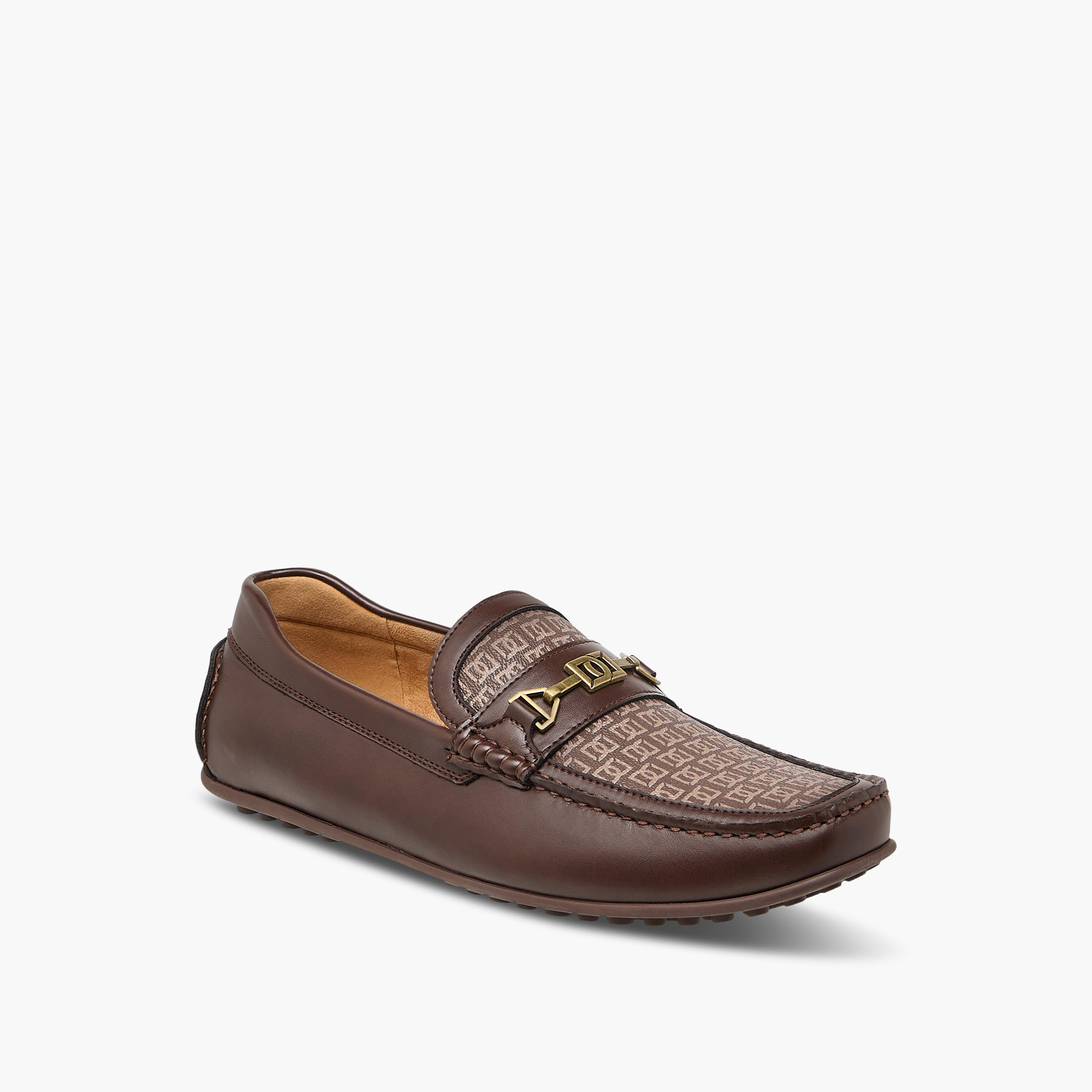 Duchini Men's Monogram Print Slip-On Moccasins-men-shoes-loafersandmoccasins-image-2