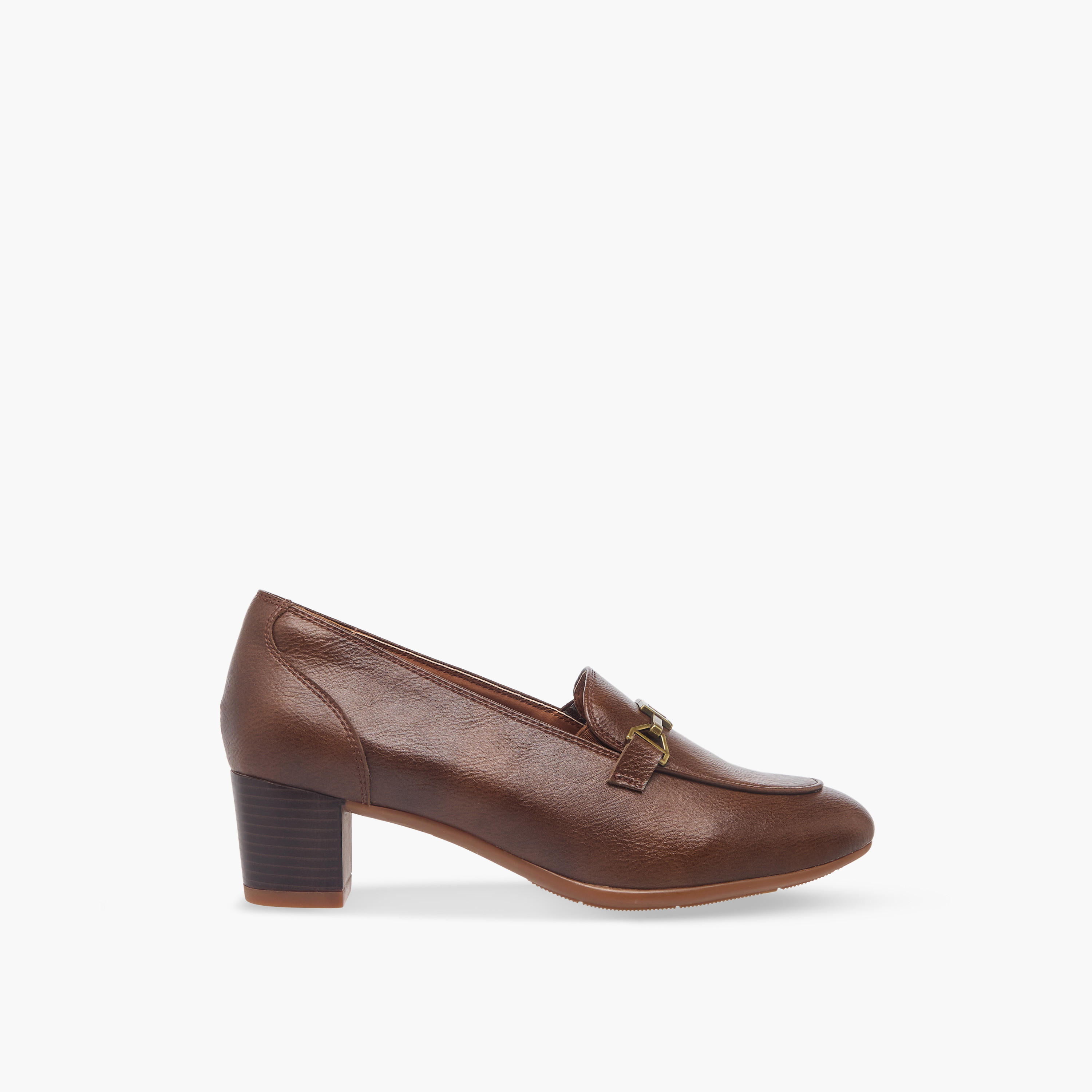 Duchini Women Metal Accent Block Heel Loafers-women-shoes-loafersandmoccasins-image-3