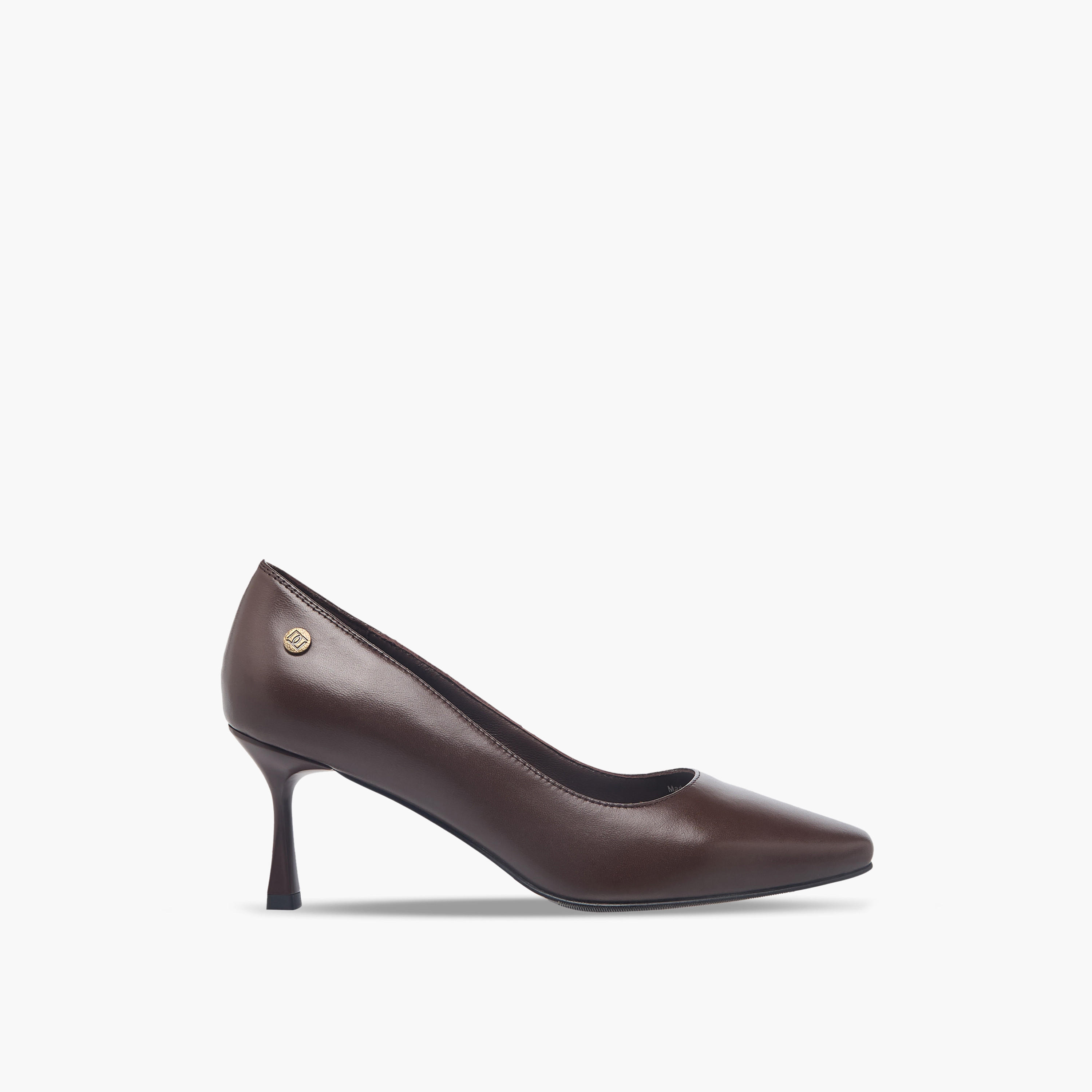 Duchini Women Flared Heel Leather Pumps-women-shoes-heels-image-3