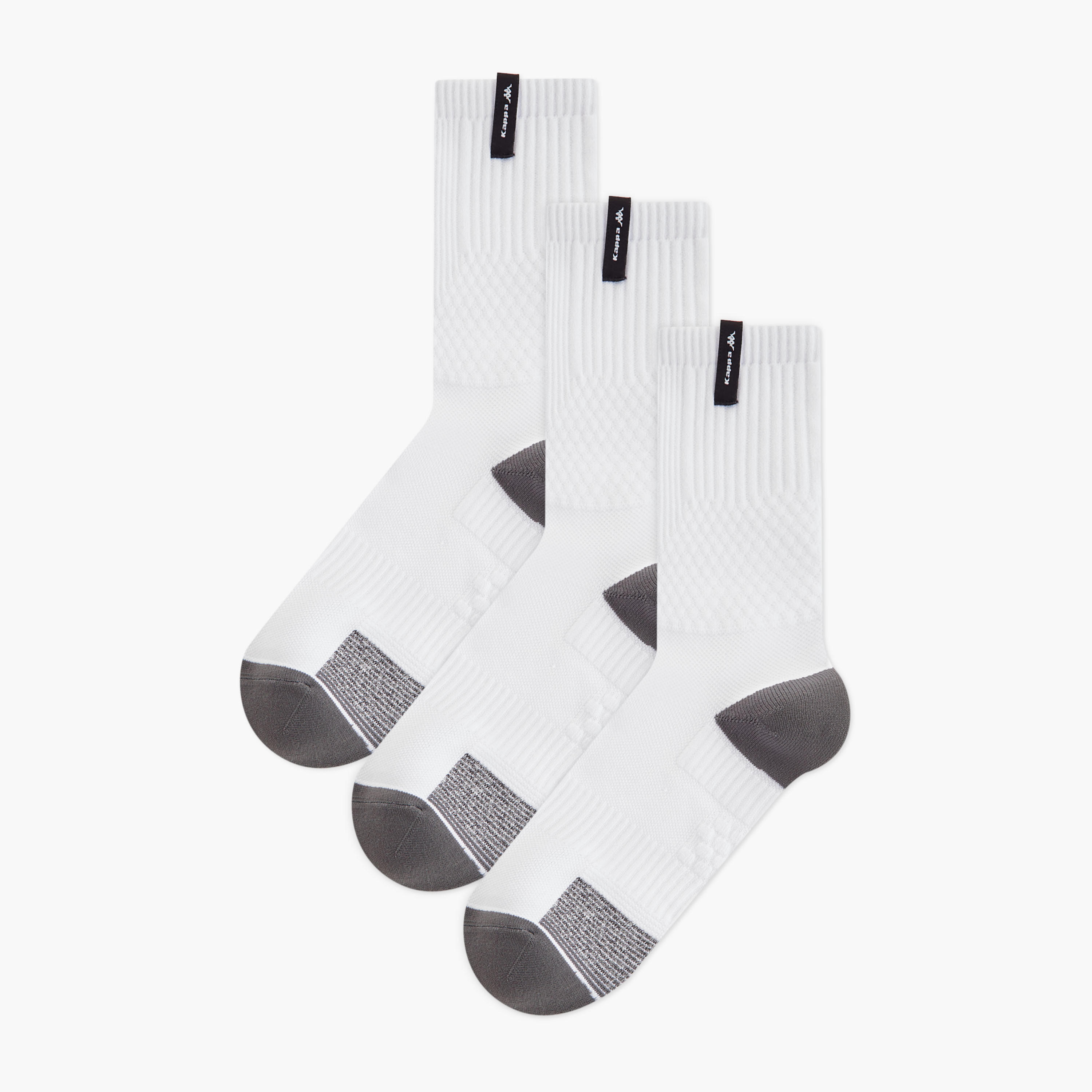 Kappa Textured Non Terry Crew Length Socks - Set of 3-men-socks-image-1