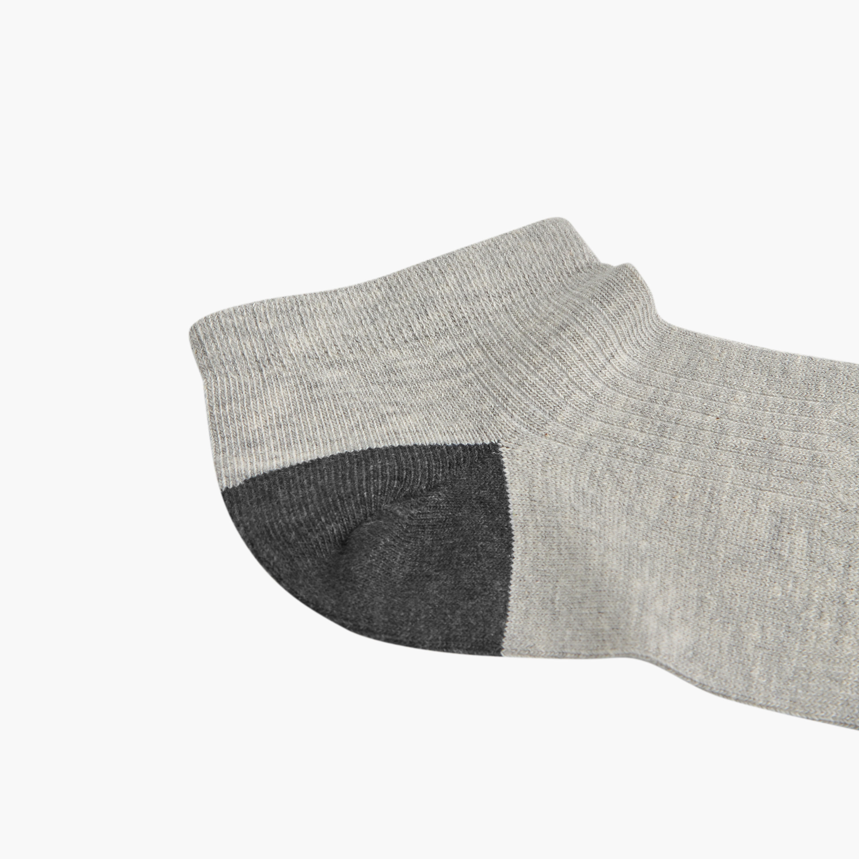 Lee Cooper Logo Print Non-Terry Ankle Length Socks - Set of 5-men-socks-image-5