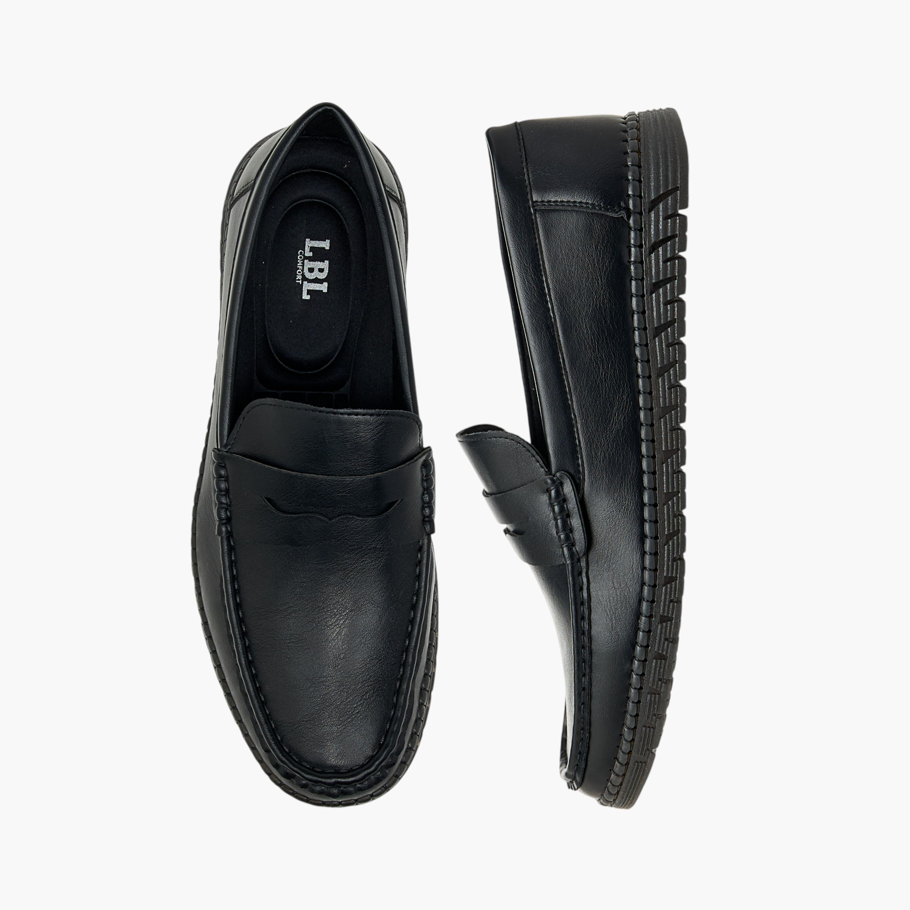 LBL by Shoexpress Textured Slip-On Moccasins with Cutout Detail-men-shoes-loafersandmoccasins-image-1