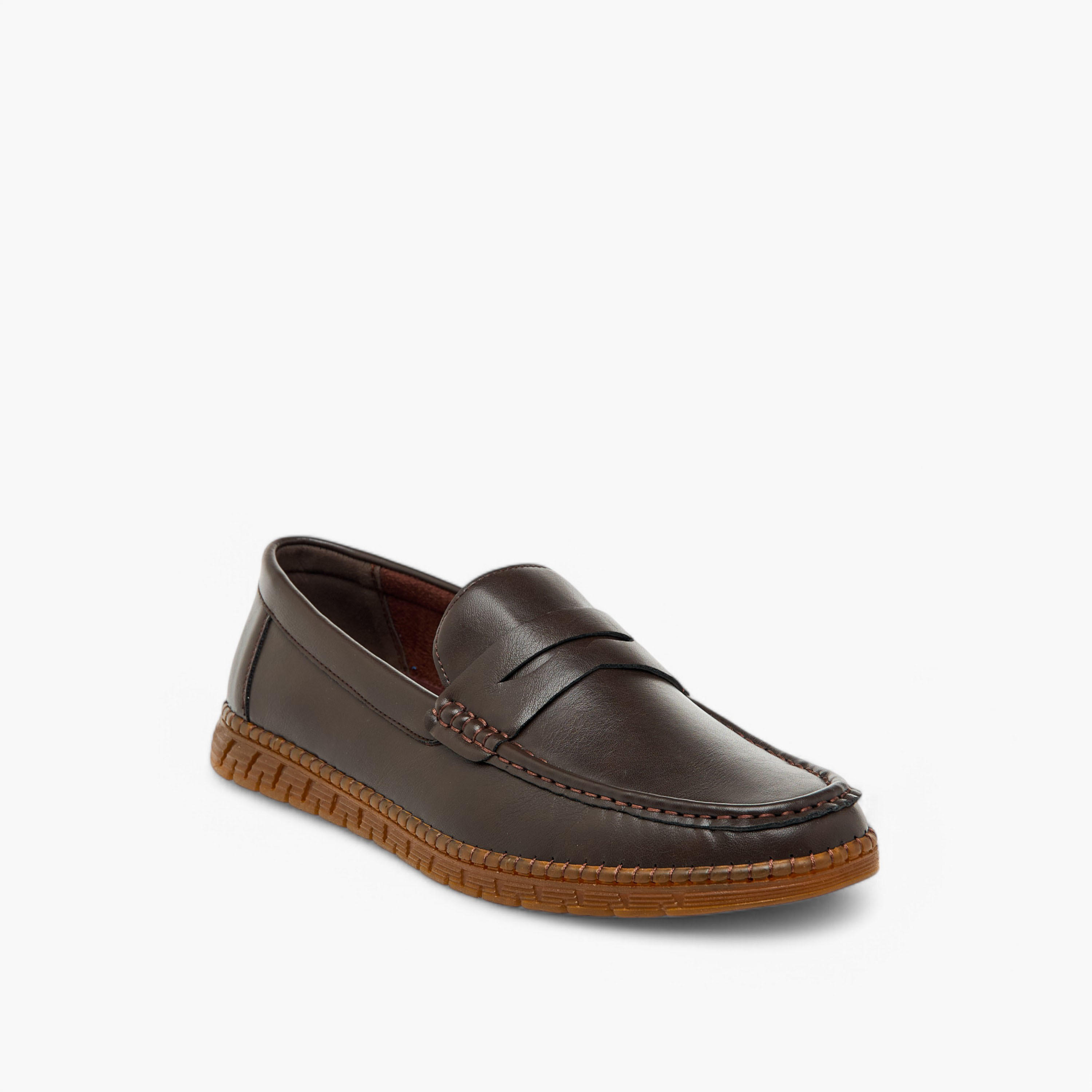 LBL by Shoexpress Textured Slip-On Moccasins with Cutout Detail-men-shoes-loafersandmoccasins-image-2