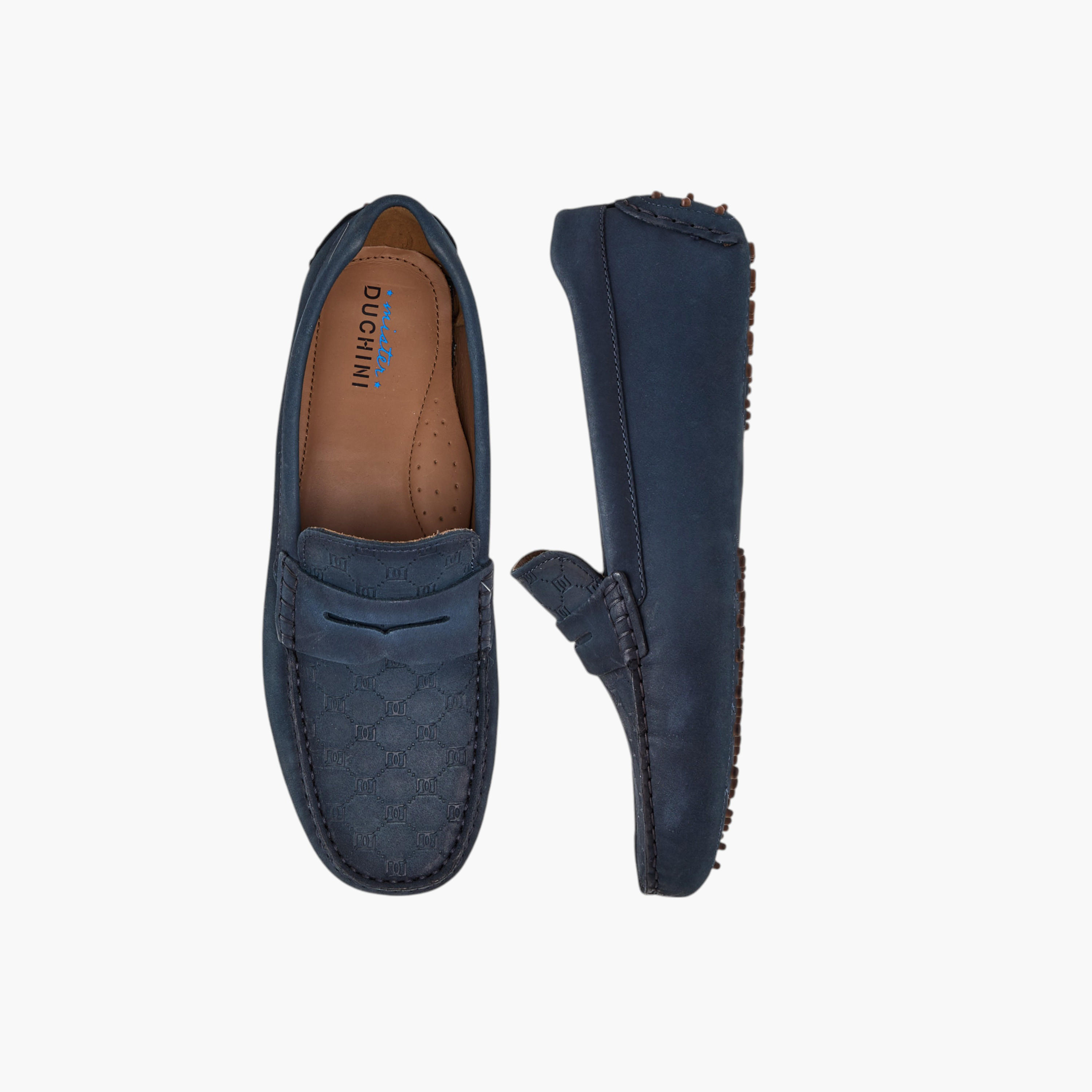 Mister Duchini Monogram Embossed Slip-On Loafers-boys-shoes-loafers-image-1