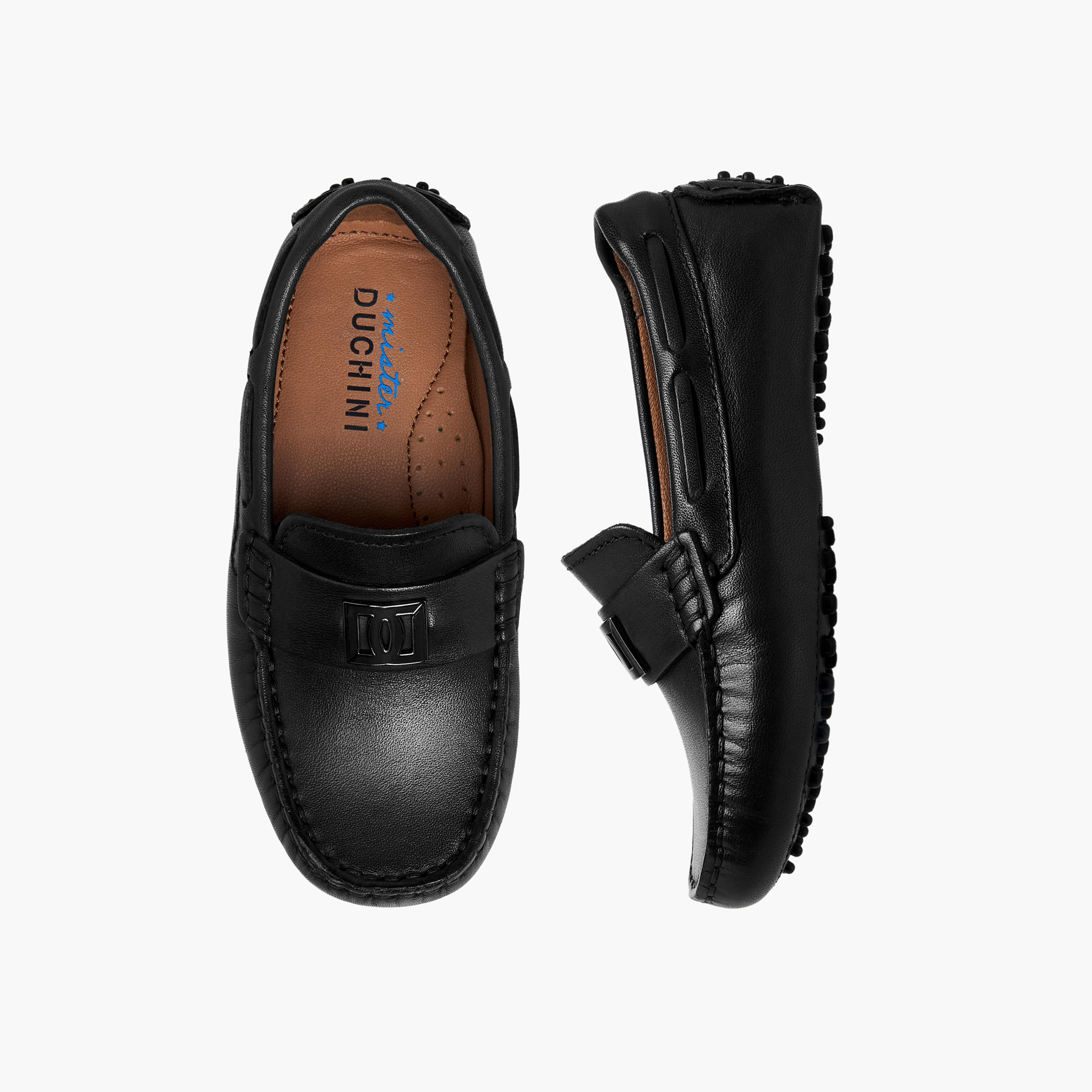 Mister Duchini Boys Leather Slip-On Moccasins-boys-shoes-loafers-image-1