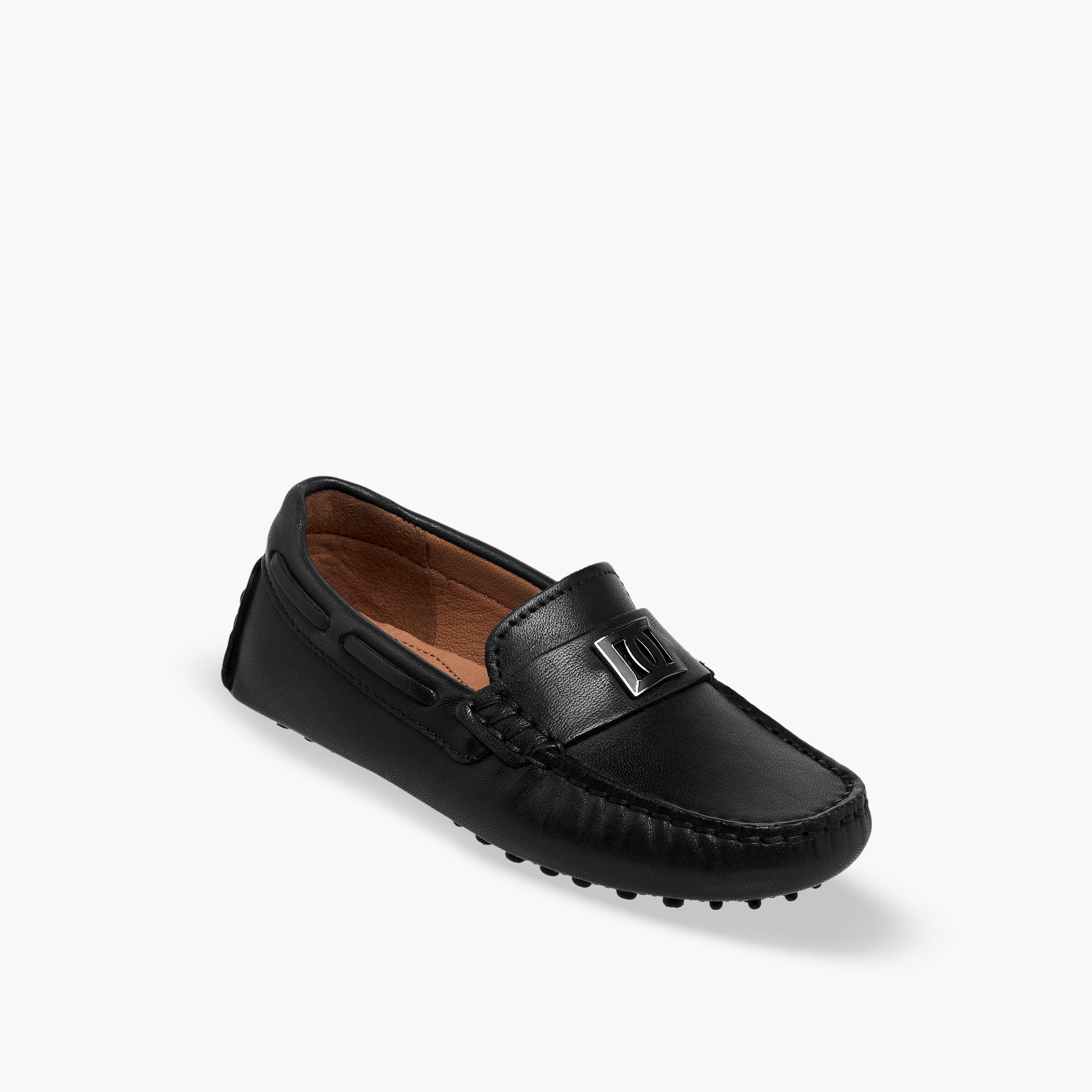 Mister Duchini Boys Leather Slip-On Moccasins-boys-shoes-loafers-image-3