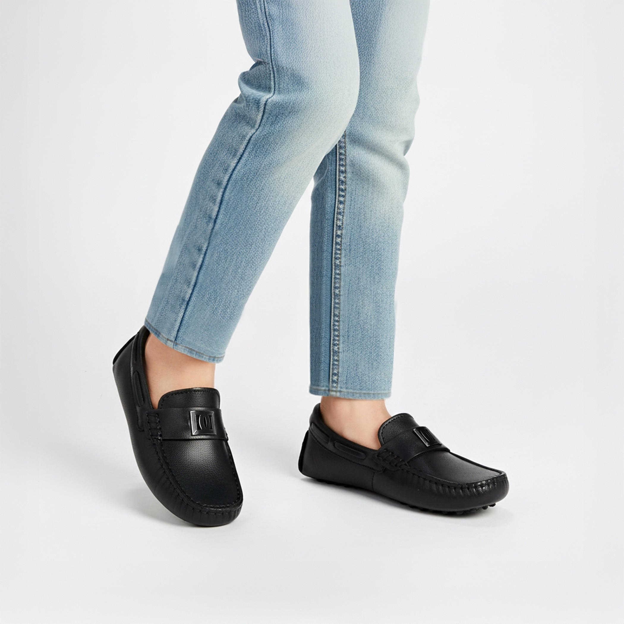 Mister Duchini Boys Leather Slip-On Moccasins-boys-shoes-loafers-image-2