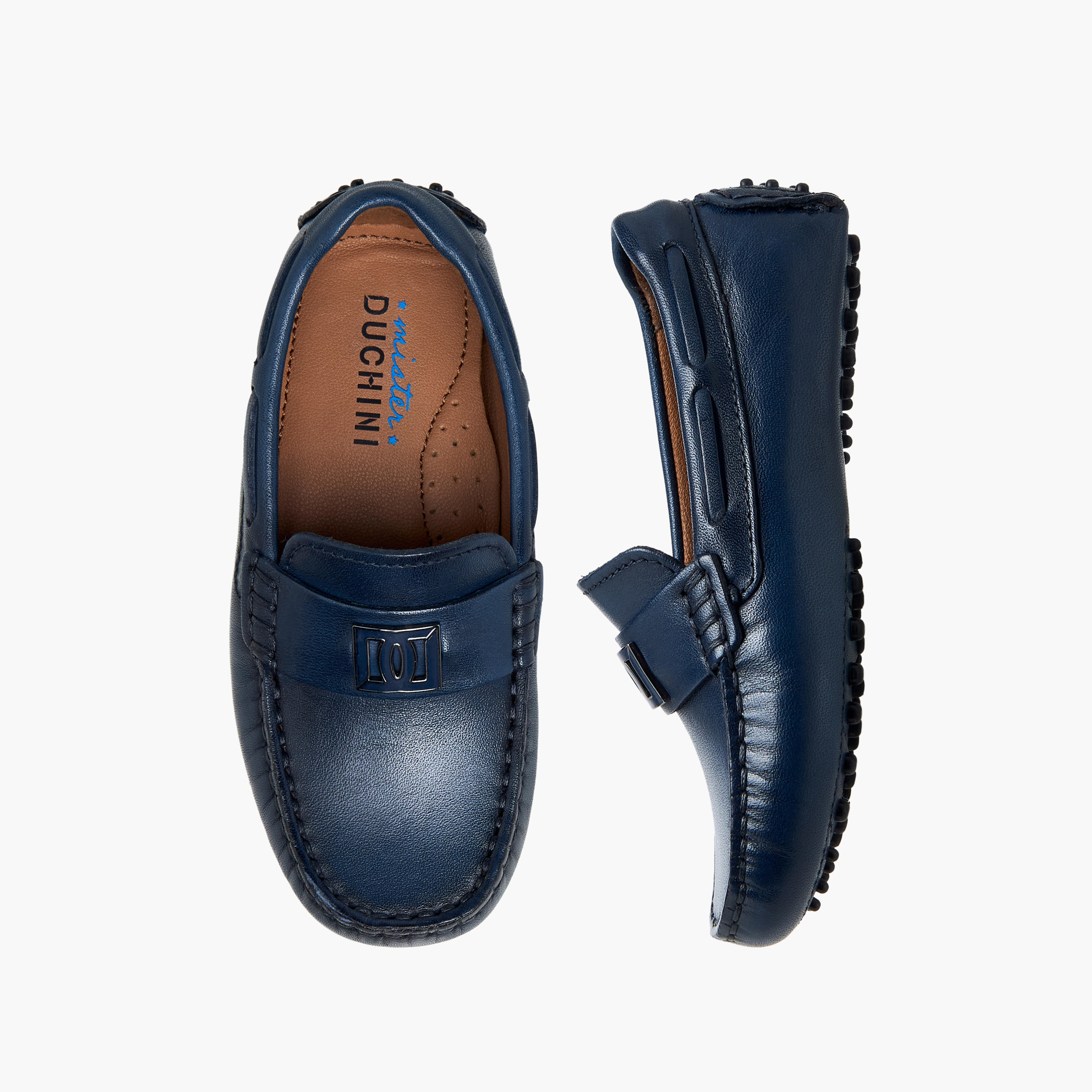 Mister Duchini Boys Leather Slip-On Moccasins-boys-shoes-loafers-image-1