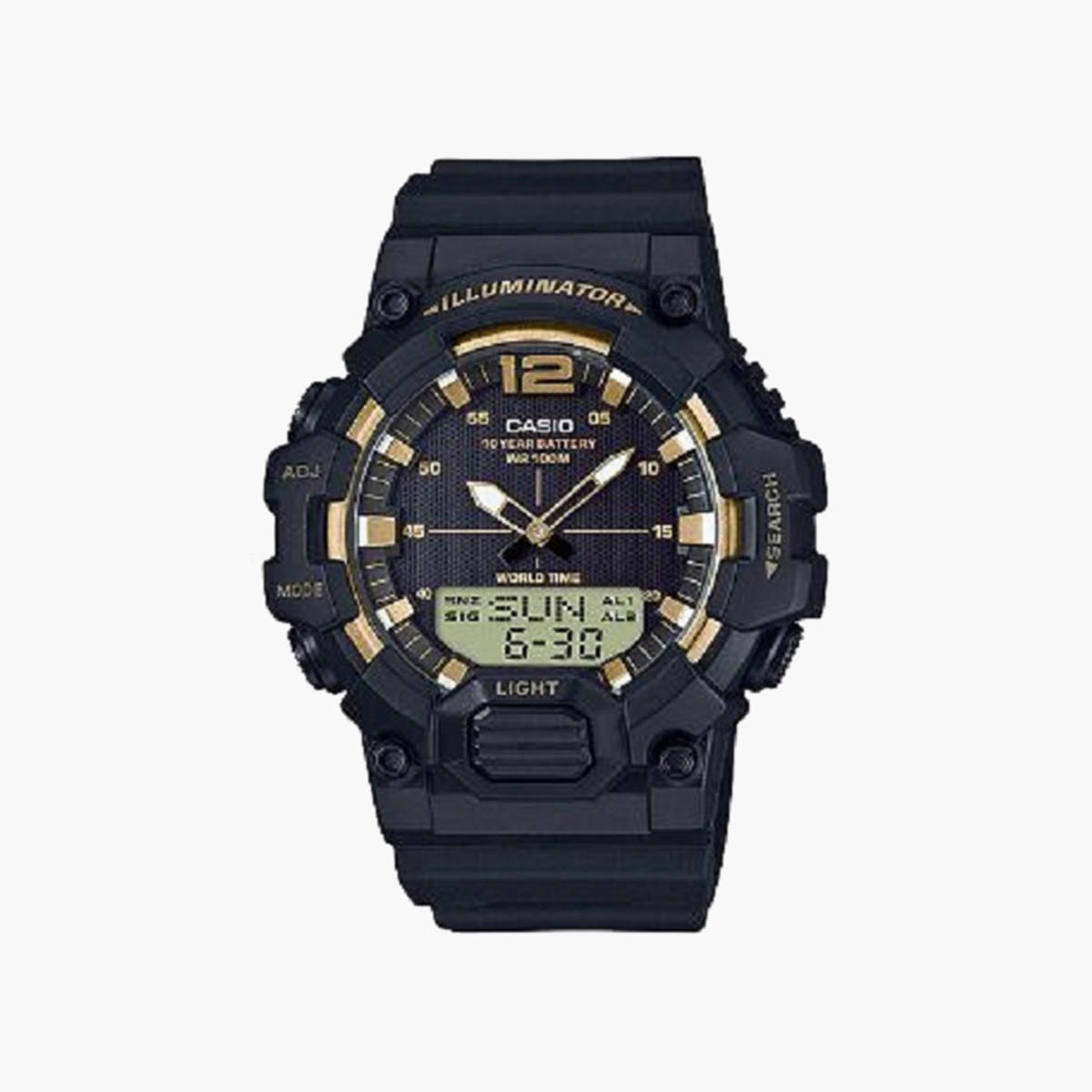 HDC-700-9AVDF- راقب حزام سيليكون تناظرية/ رقمية أسود ملك الرجال كاسيو-men-watchesandjewellery-watches-image-1