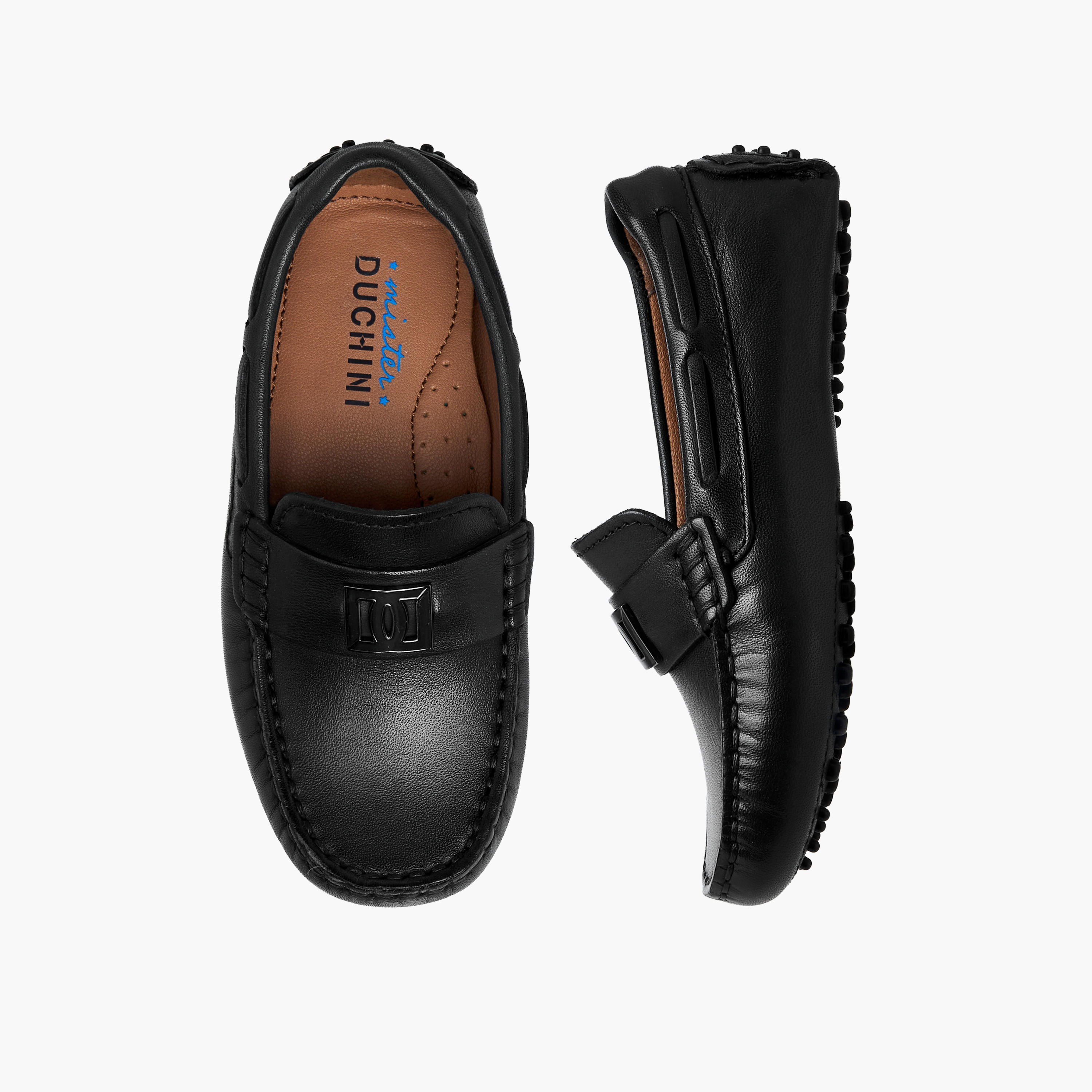 Mister Duchini Boys Leather Slip-On Moccasins-boys-shoes-loafers-image-1