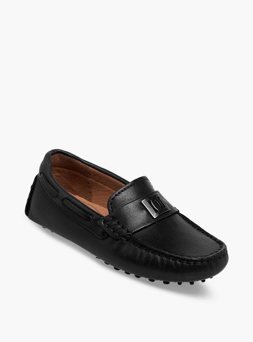 Mister Duchini Boys Leather Slip-On Moccasins-boys-shoes-loafers-image-3