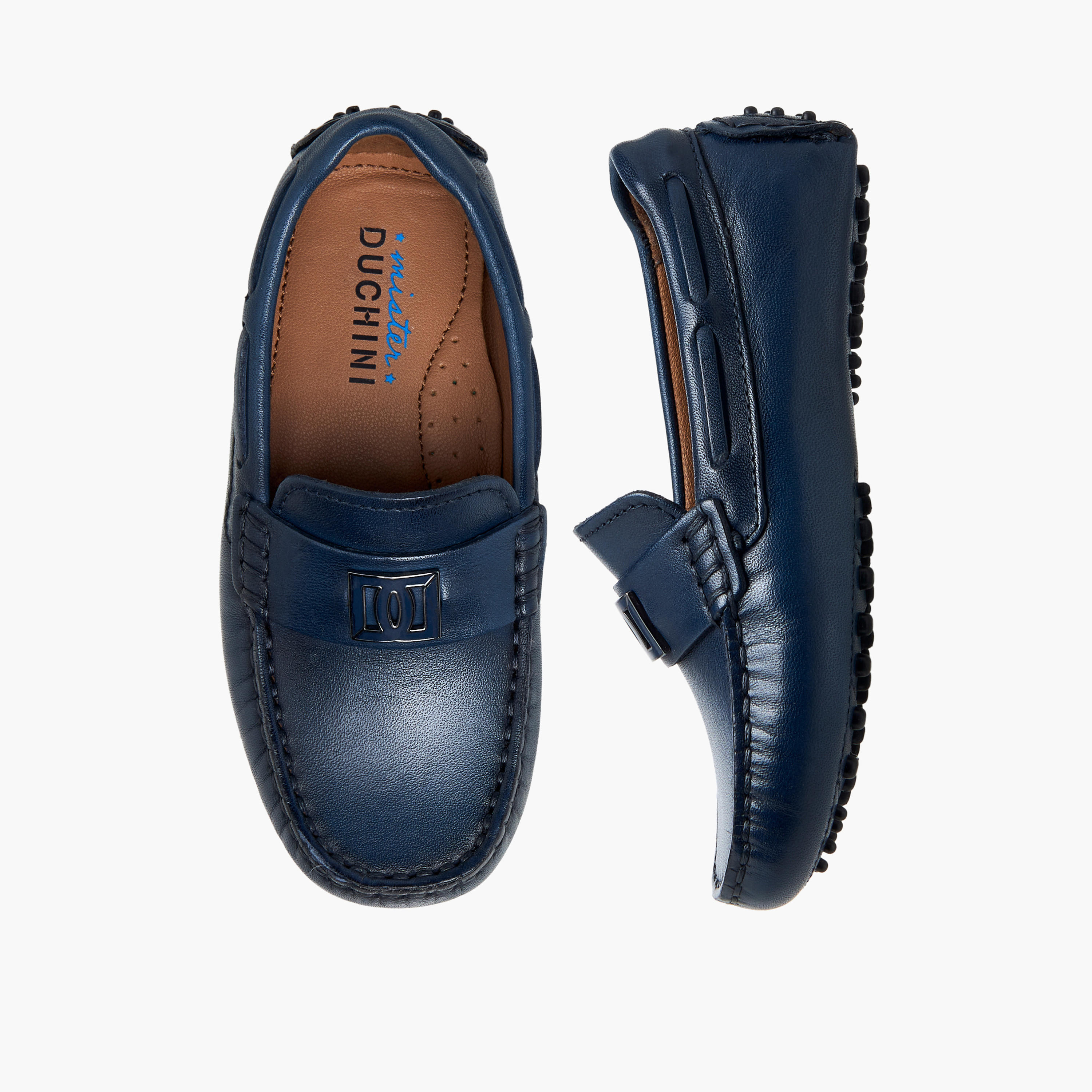 Mister Duchini Boys Leather Slip-On Moccasins-boys-shoes-loafers-image-1