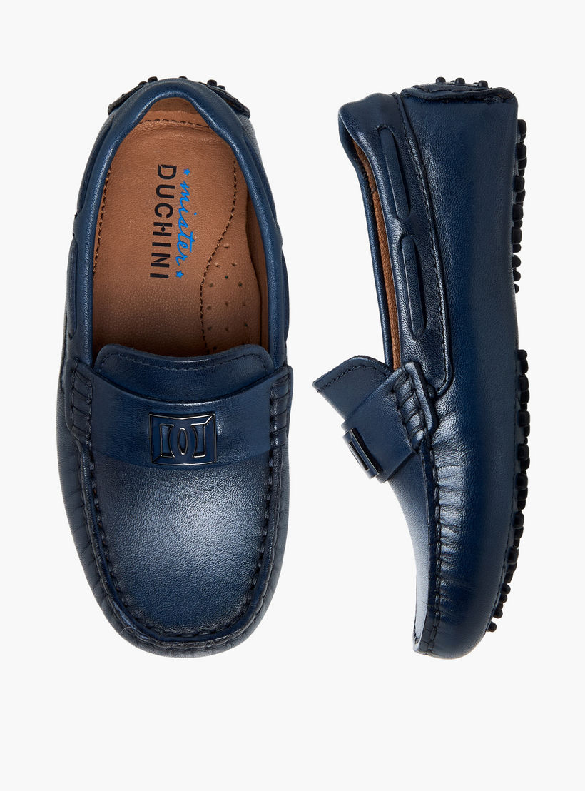 Mister Duchini Boys Leather Slip-On Moccasins-boys-shoes-loafers-image-1