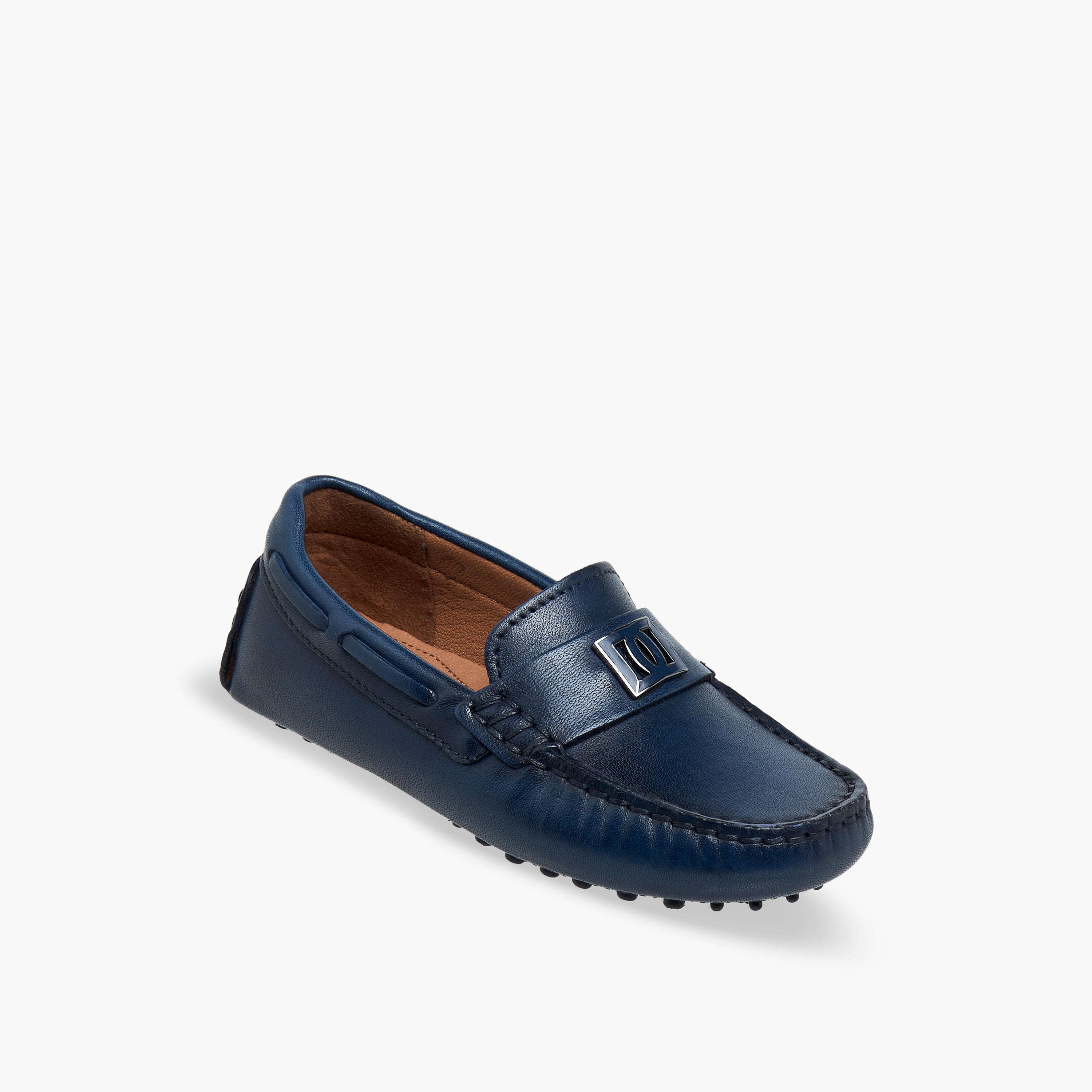Mister Duchini Boys Leather Slip-On Moccasins-boys-shoes-loafers-image-3