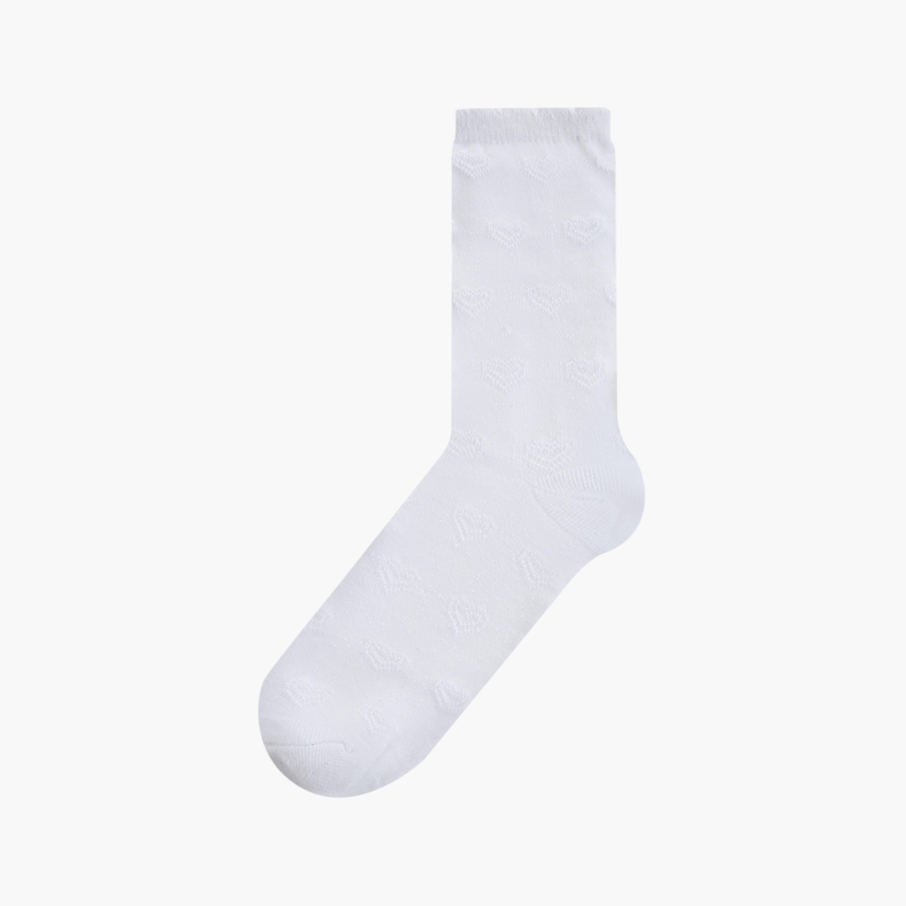 جوارب بارزة الملمس بطول ربلة الساق من جونيورز - طقم 3 أزواج-girls-accessories-socks-image-2