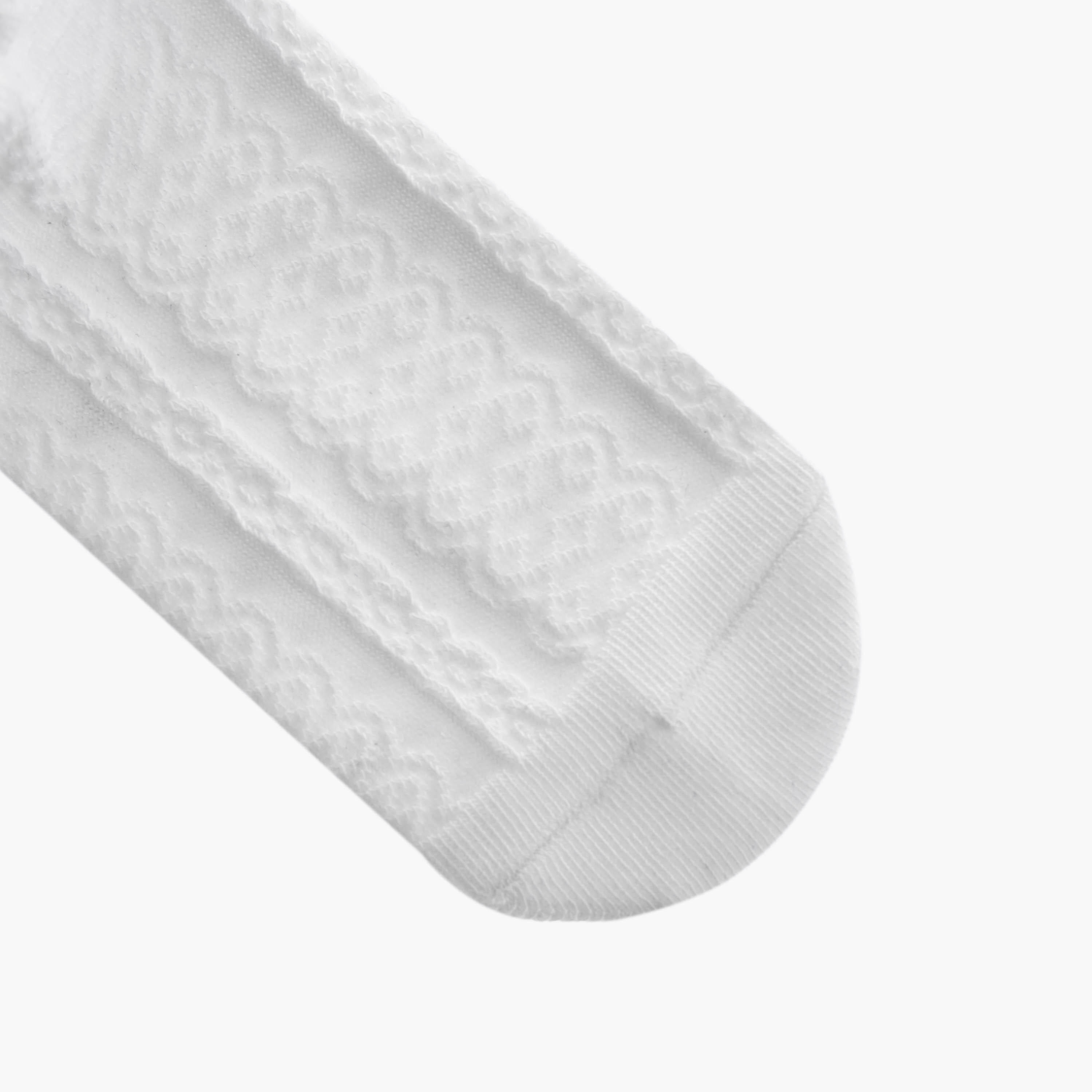 Textured Ankle Length Socks with Scallop Hem and Bow - Set of 5-girls-accessories-socks-image-5