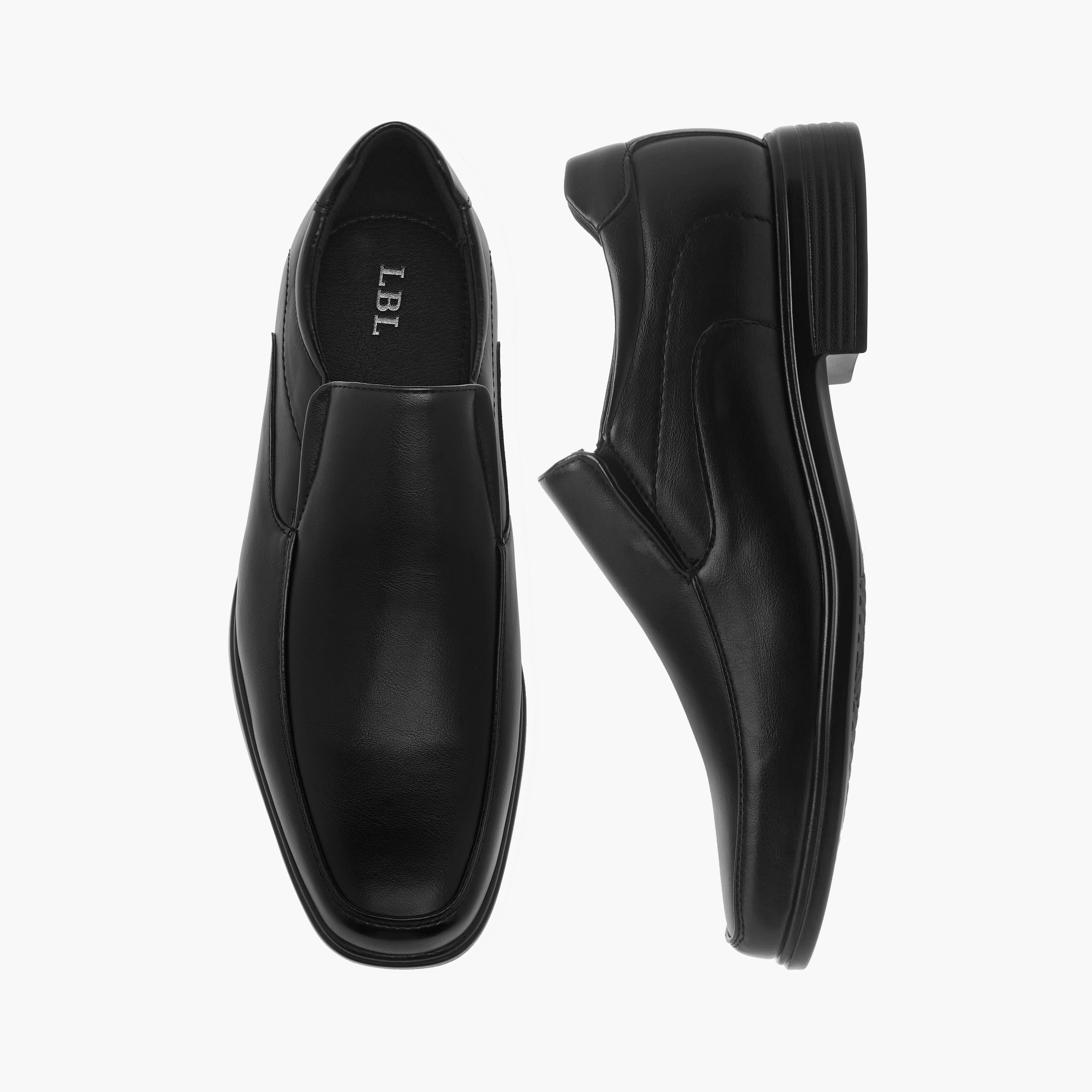 LBL by Shoexpress Panelled Slip-On Loafers-men-shoes-formalshoes-image-1