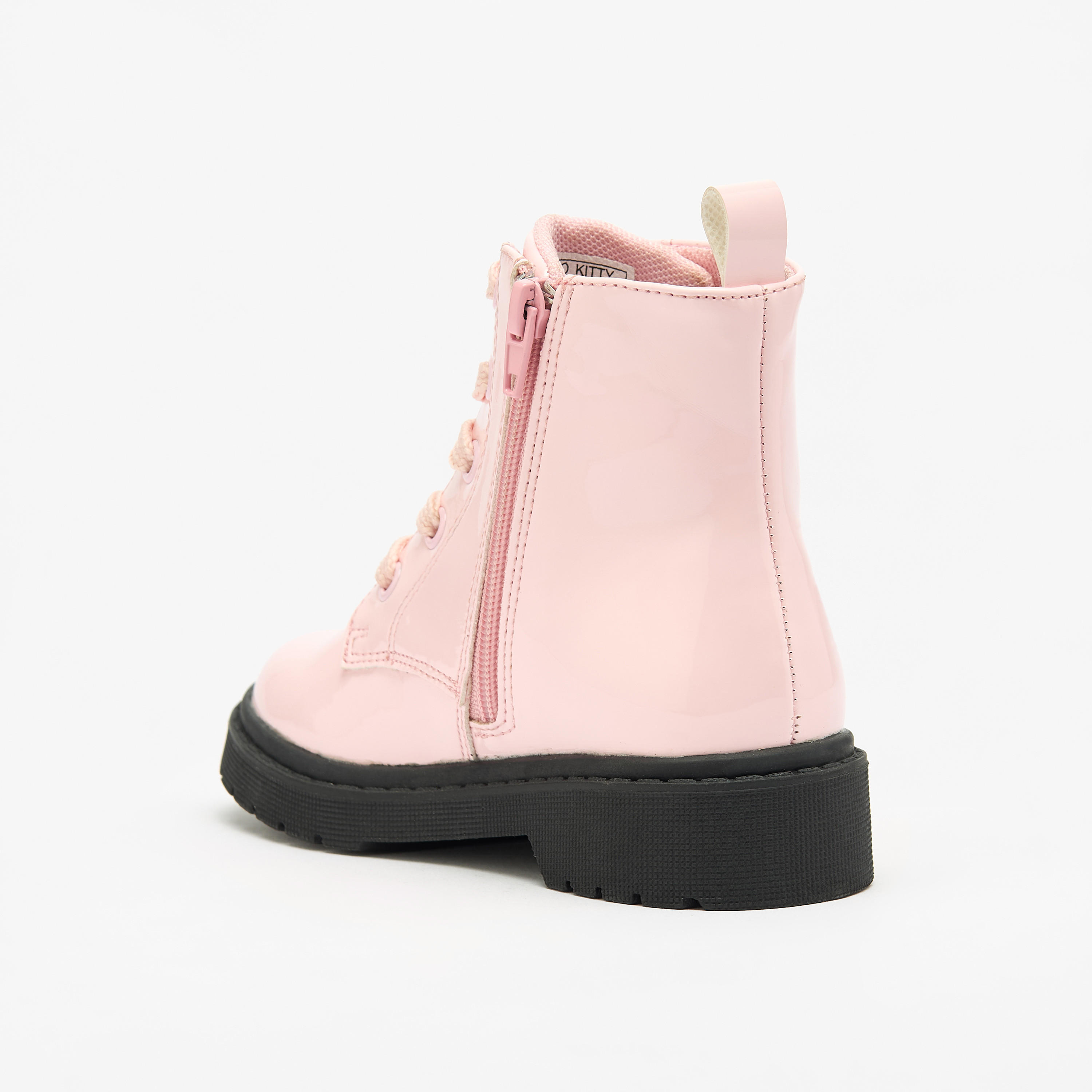 Hello Kitty Print Ankle Boots with Zip Closure-girls-shoes-boots-image-2