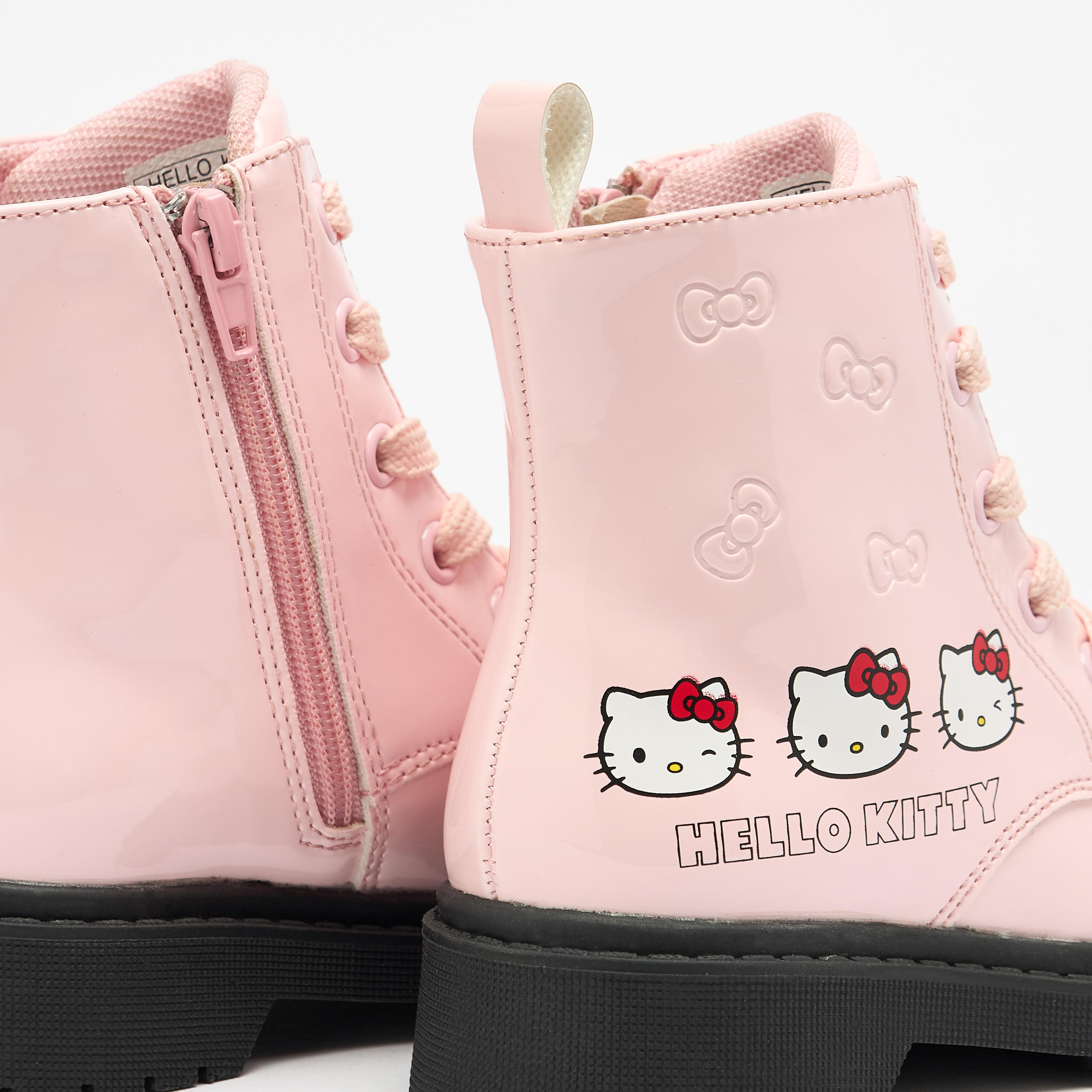 بوت بطول الكاحل بسحاب إغلاق وطبعات هالو كيتي-girls-shoes-boots-image-4