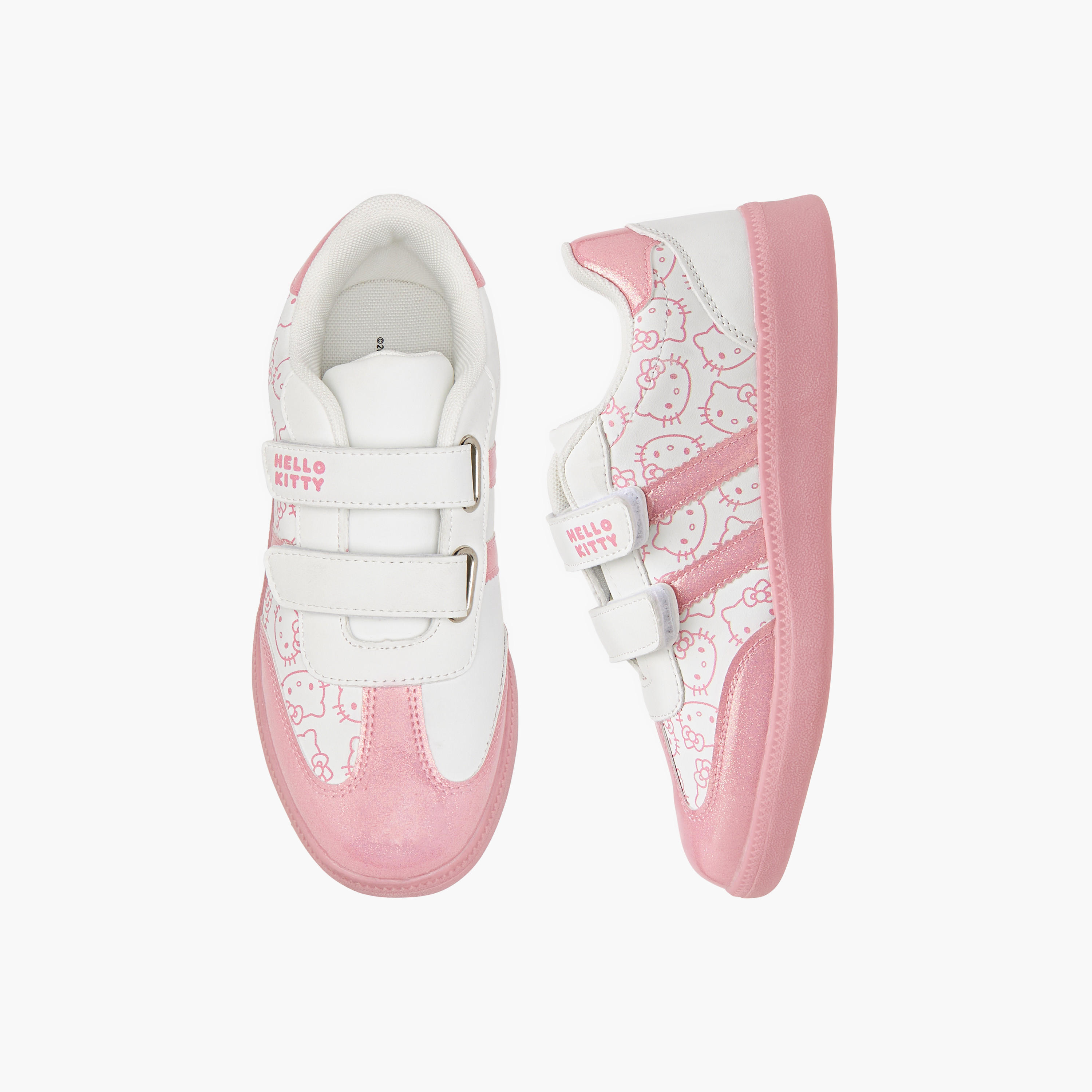 حذاء سنيكرز بشريط إغلاق لاصق وطبعات من هالو كيتي-girls-shoes-sneakers-image-1