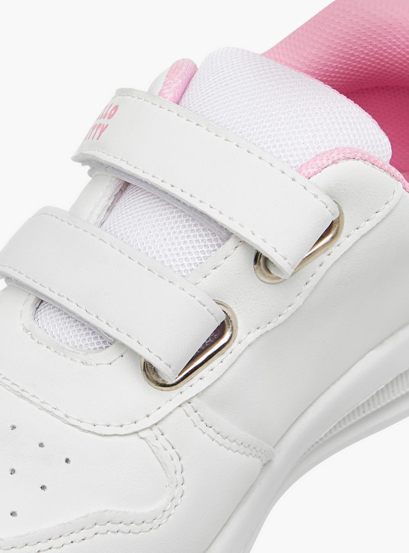 Hello Kitty Printed Sneakers with Hook and Loop Closure-girls-shoes-sneakers-image-4