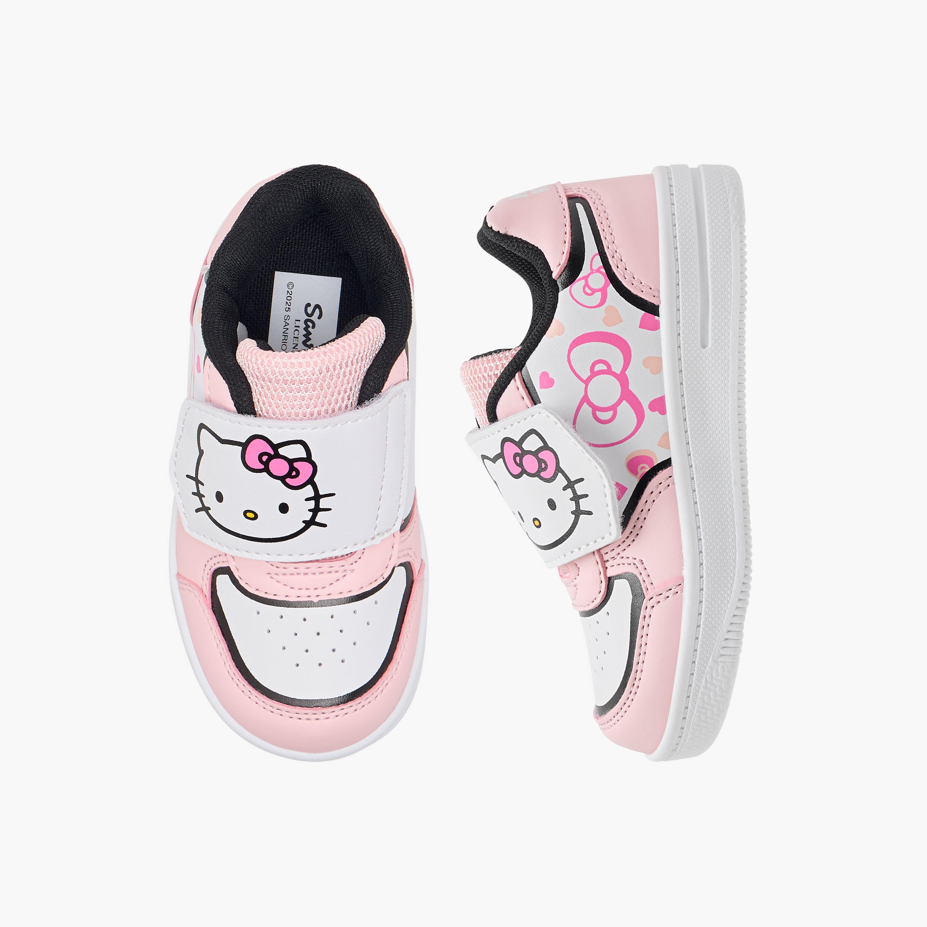 حذاء سنيكرز بشريط إغلاق لاصق وطبعات هيلو كيتي-girls-shoes-sneakers-image-5