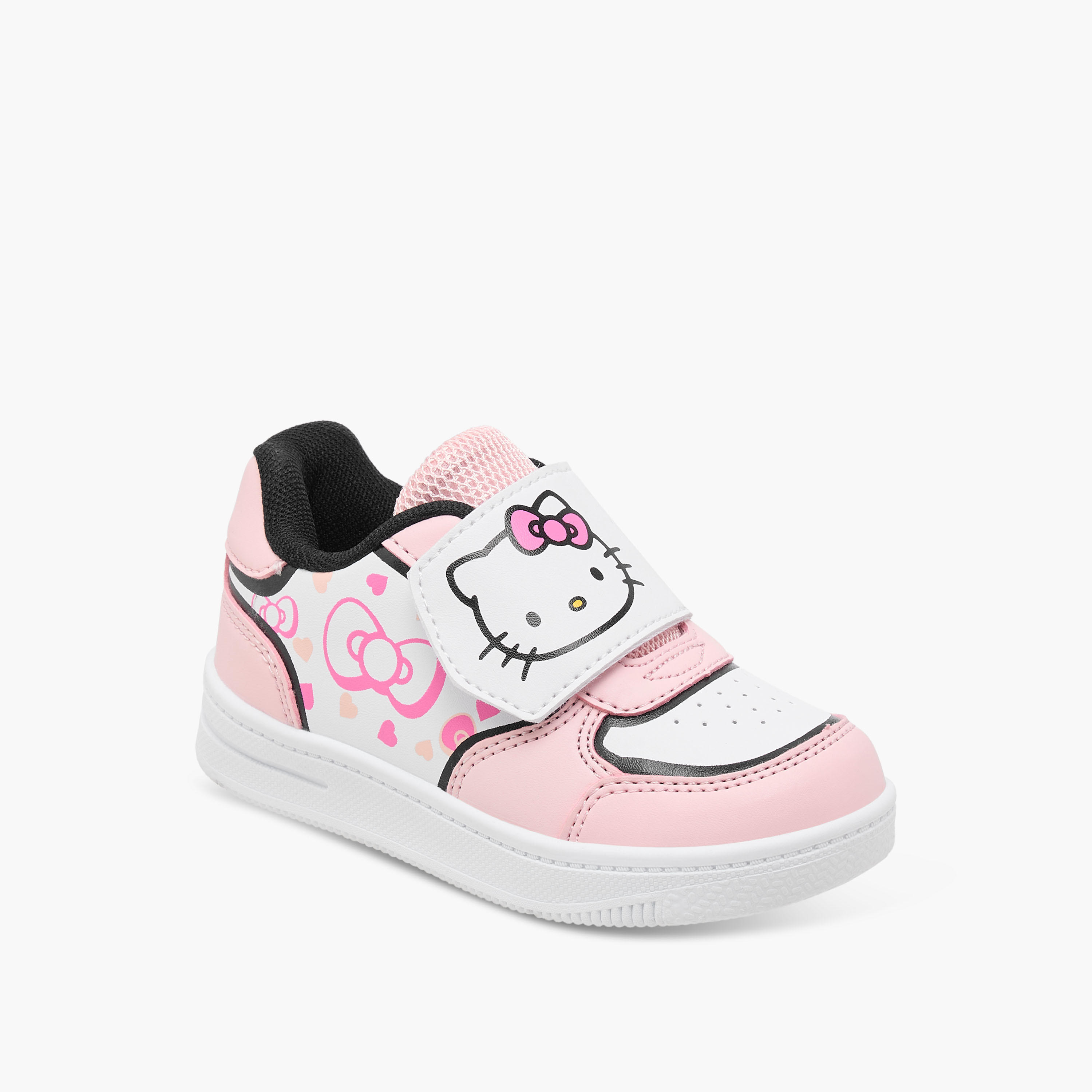حذاء سنيكرز بشريط إغلاق لاصق وطبعات هيلو كيتي-girls-shoes-sneakers-image-4