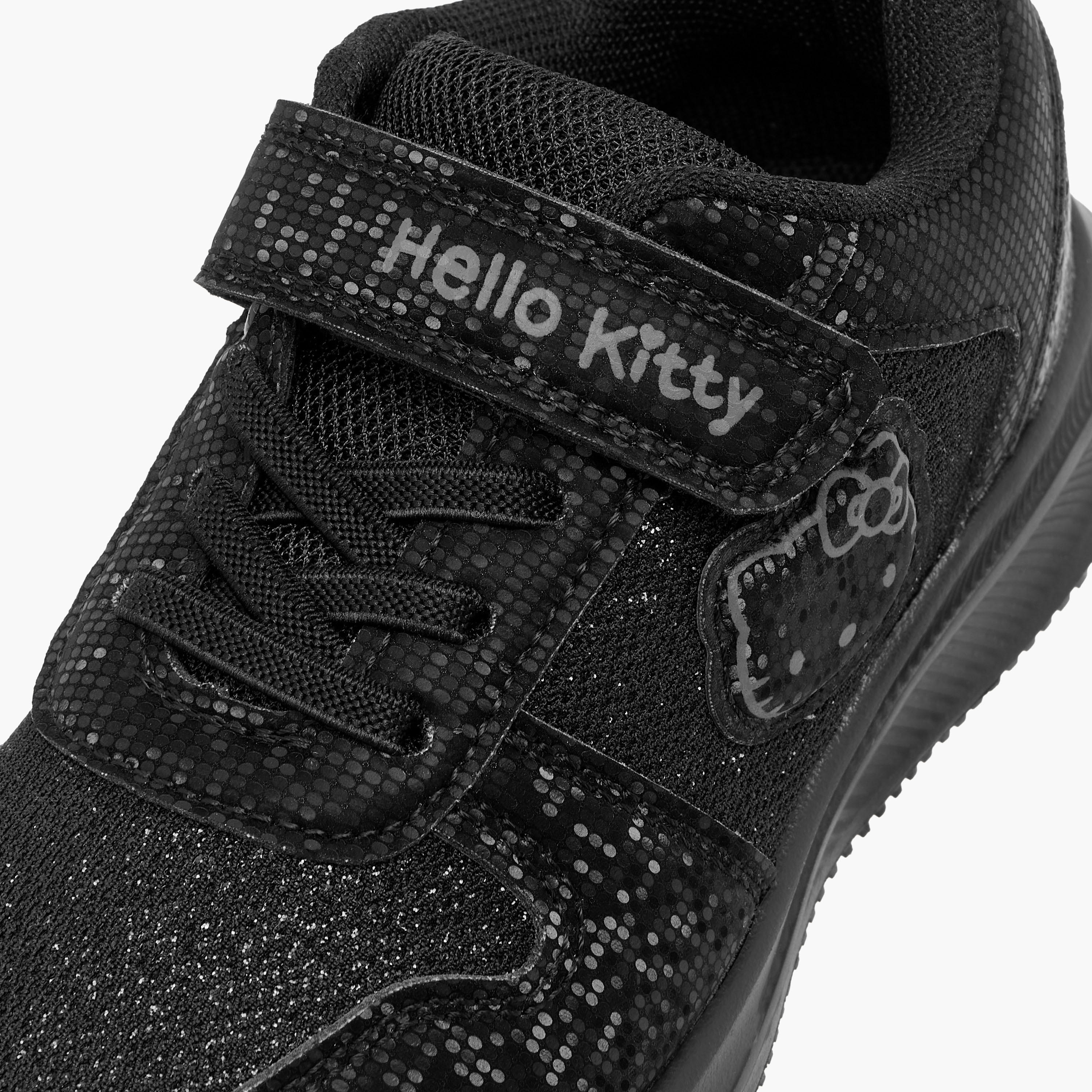 Hello Kitty Embellished School Shoes with Hook and Loop Closure-girls-shoes-schoolshoes-image-4