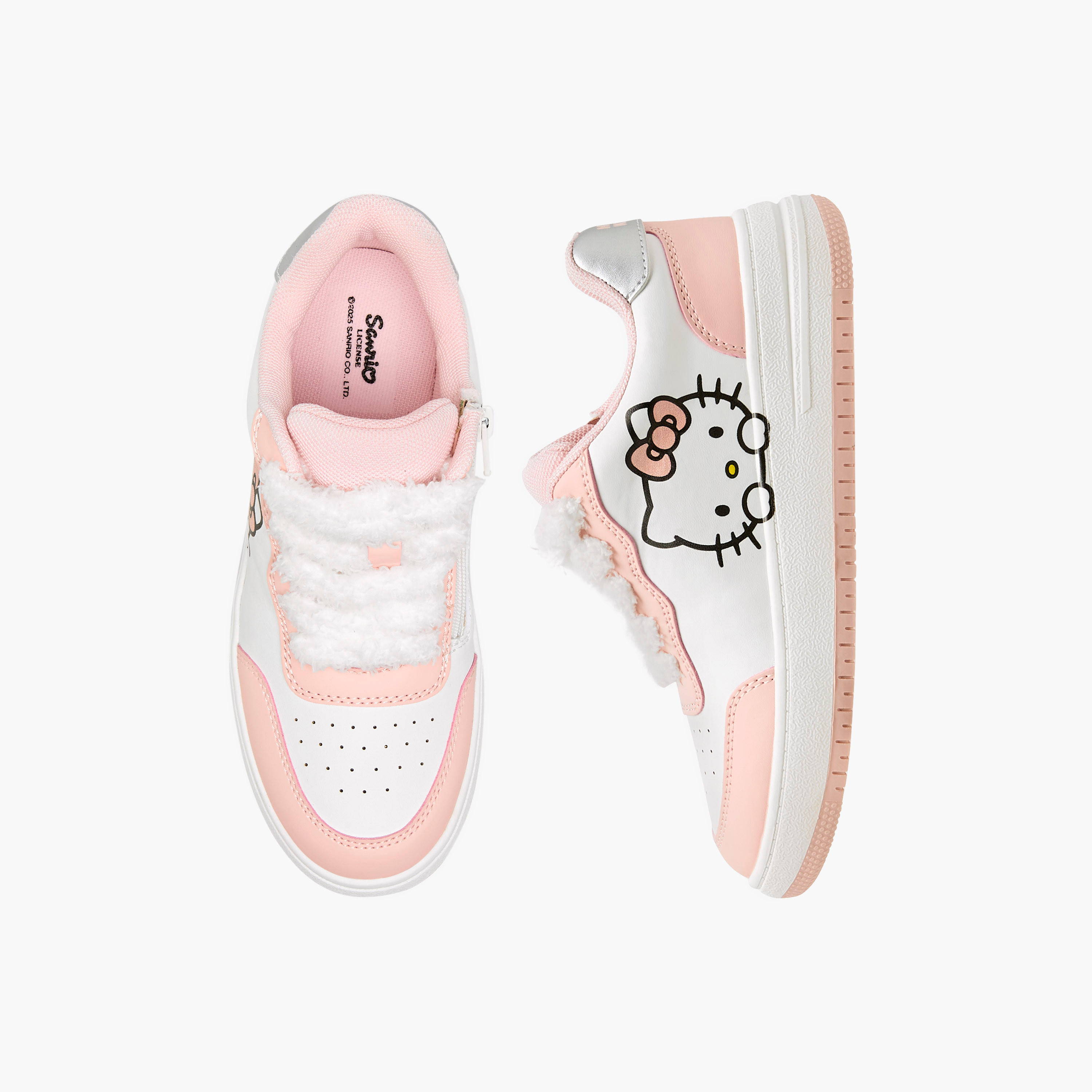 Hello Kitty Printed Lace-Up Sneakers-girls-shoes-sneakers-image-1