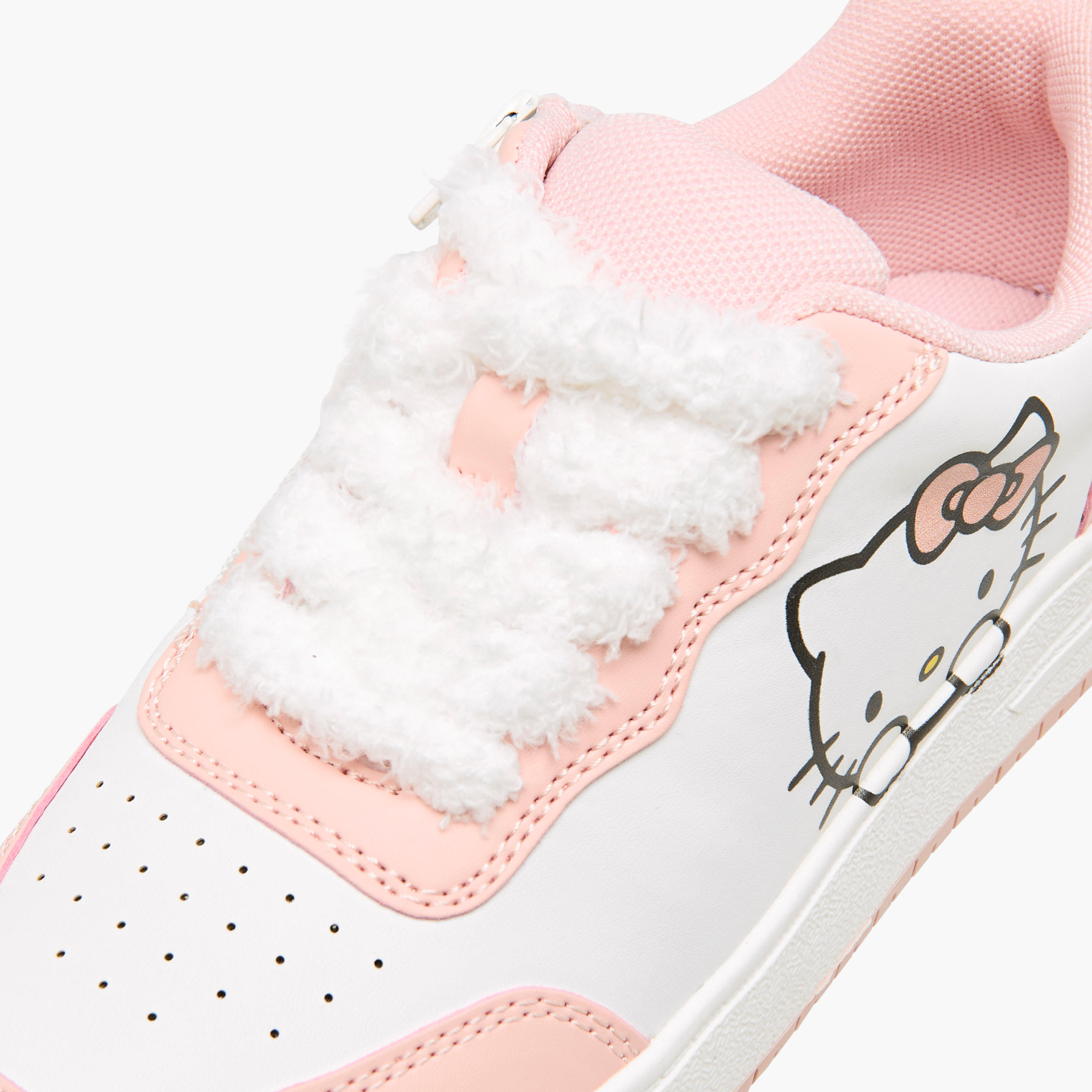 Hello Kitty Printed Lace-Up Sneakers-girls-shoes-sneakers-image-4