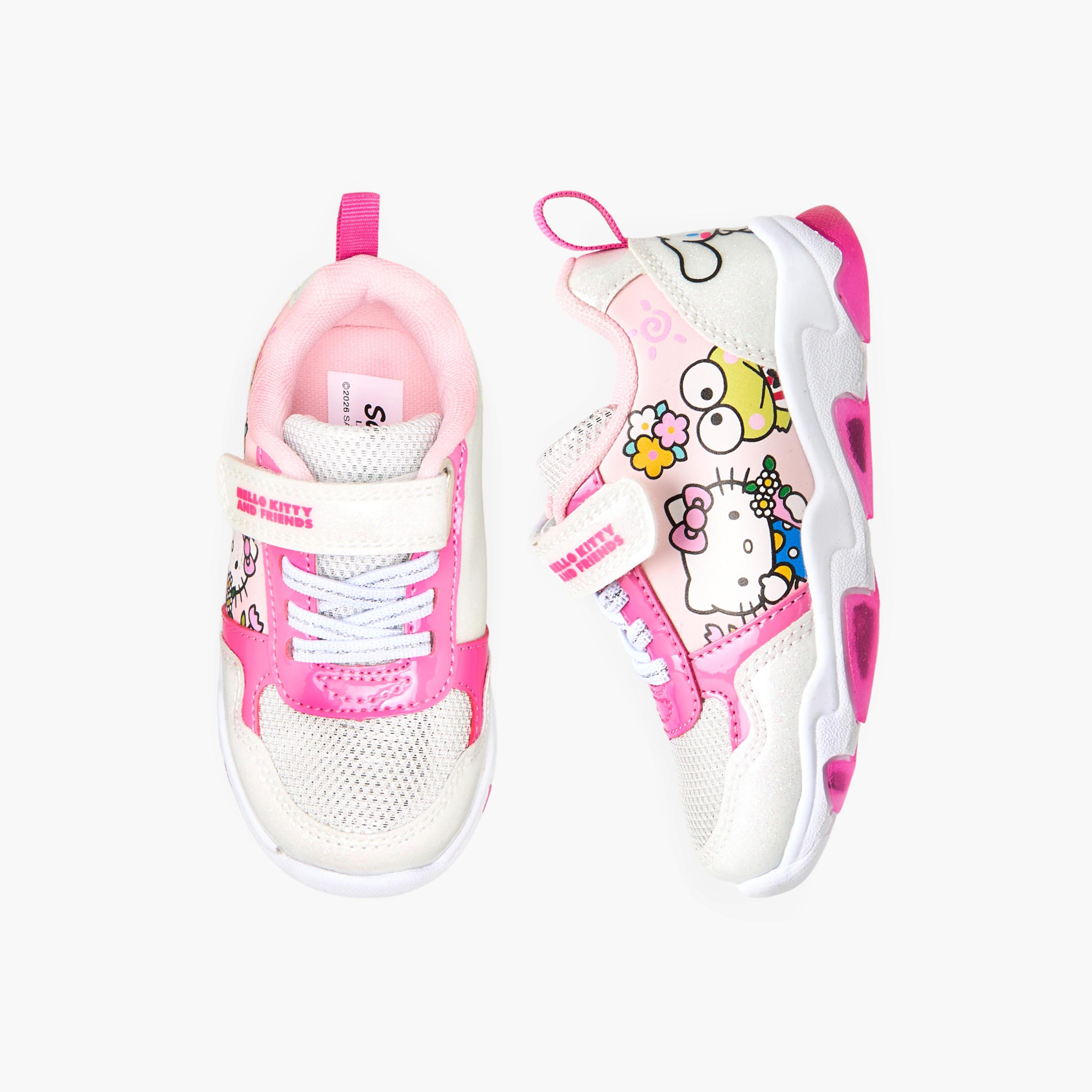 Hello Kitty Girls Light-Up Hook & Loop Sneakers-girls-shoes-sneakers-image-1
