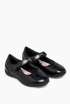 حذاء مدرسي ماري جين بشريط إغلاق لاصق للبنات من هالو كيتي-girls-shoes-maryjanes-image-1