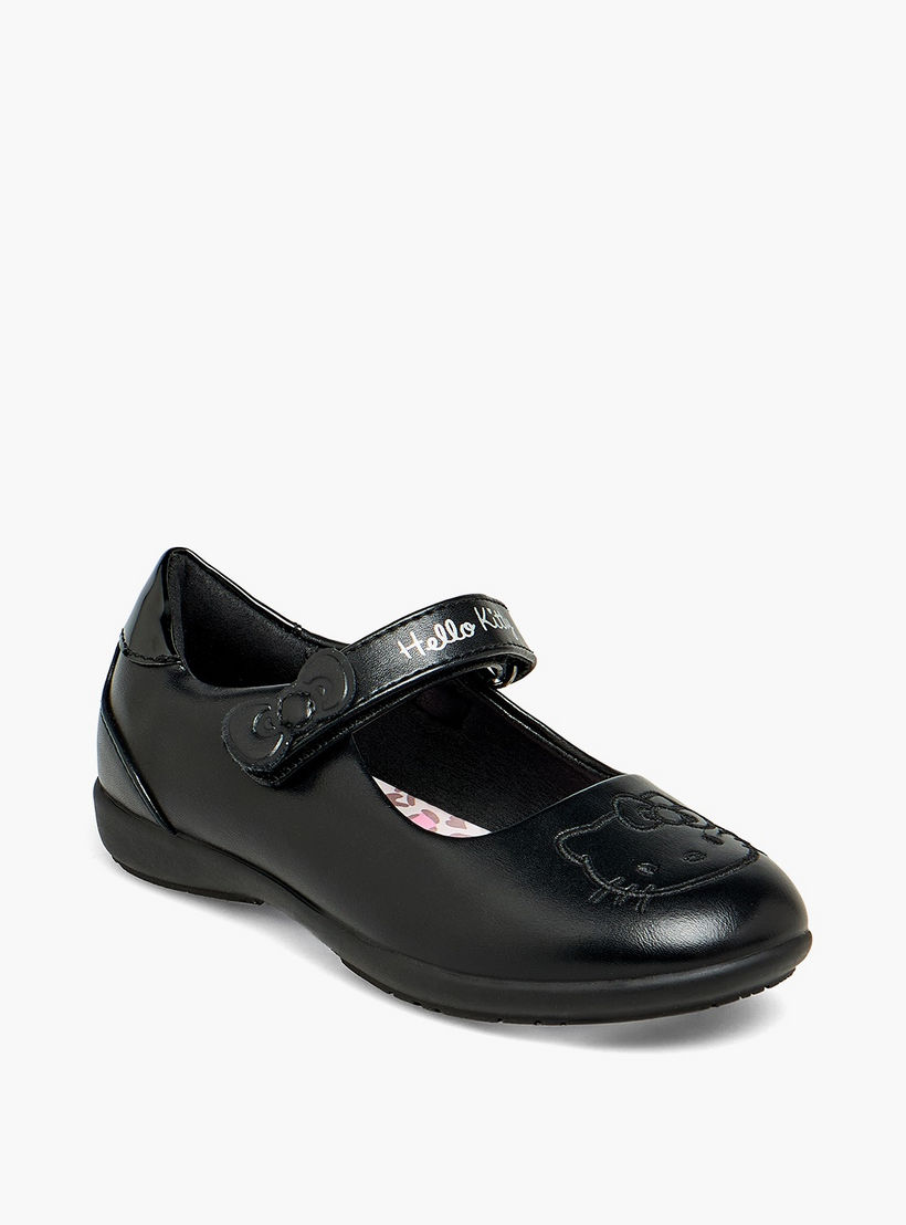 حذاء مدرسي ماري جين بشريط إغلاق لاصق للبنات من هالو كيتي-girls-shoes-maryjanes-image-2