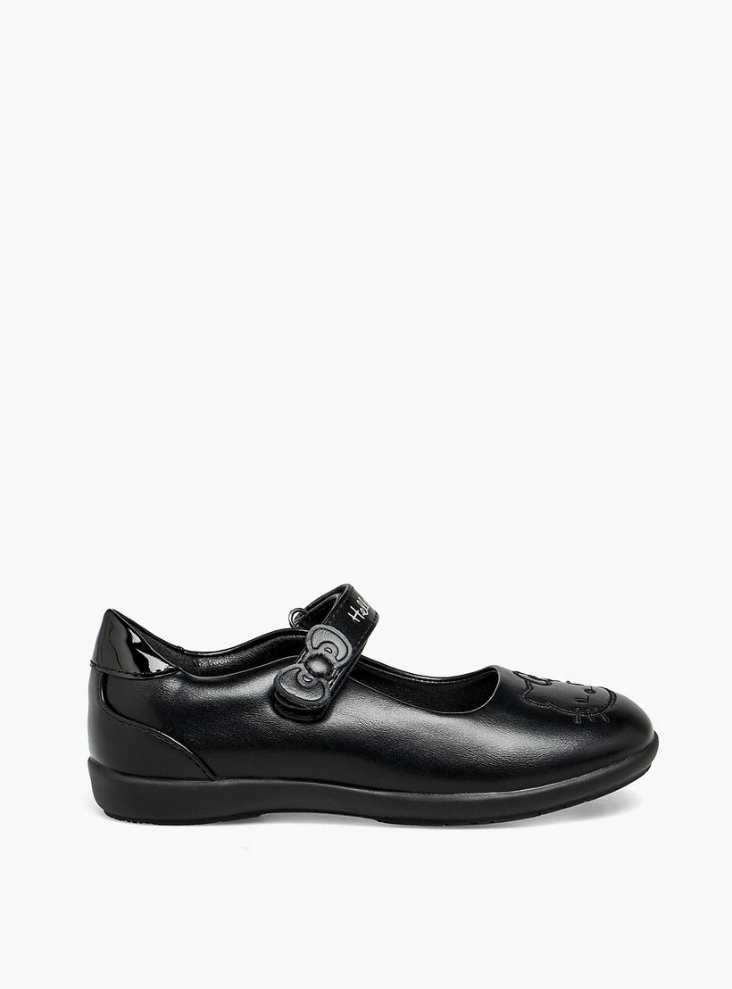 حذاء مدرسي ماري جين بشريط إغلاق لاصق للبنات من هالو كيتي-girls-shoes-maryjanes-image-3