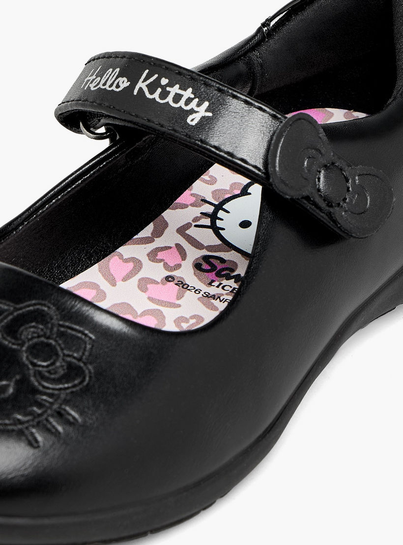 حذاء مدرسي ماري جين بشريط إغلاق لاصق للبنات من هالو كيتي-girls-shoes-maryjanes-image-6