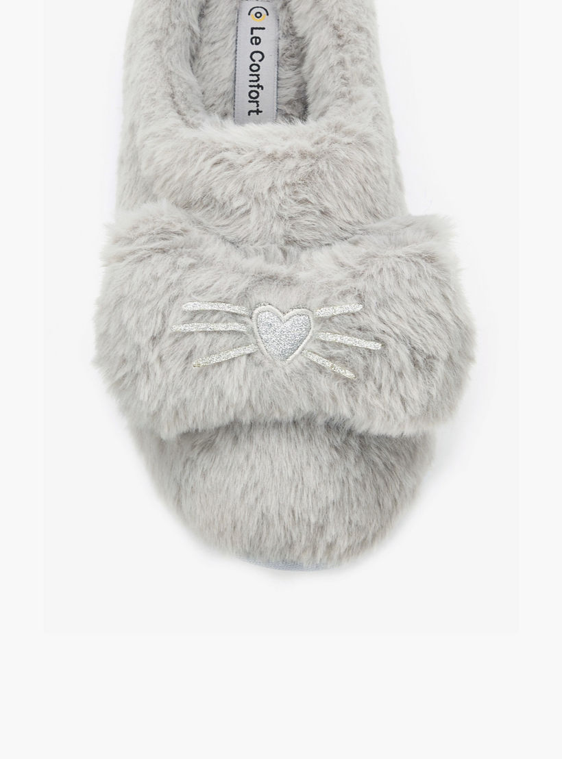 Le Confort Women Faux Fur Bedroom Slides-women-shoes-bedroomslippers-image-4