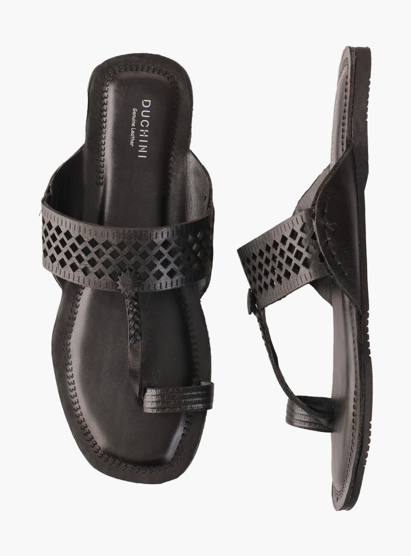 صندل جلد بحزام مثقب للرجال من دوتشيني-men-shoes-sandals-image-1