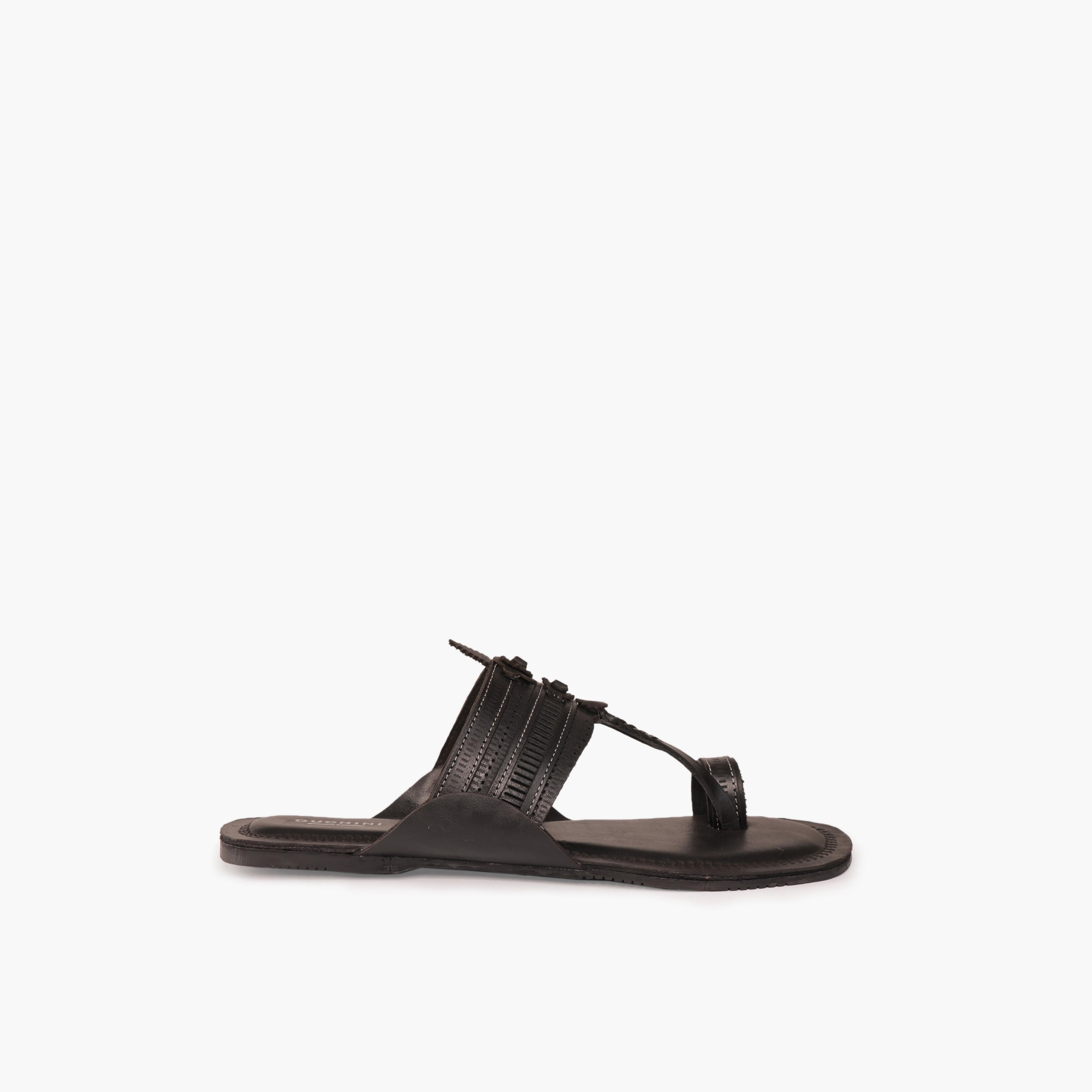 Duchini Men Perforated Strap Leather Comfort Sandals-men-shoes-sandals-image-3