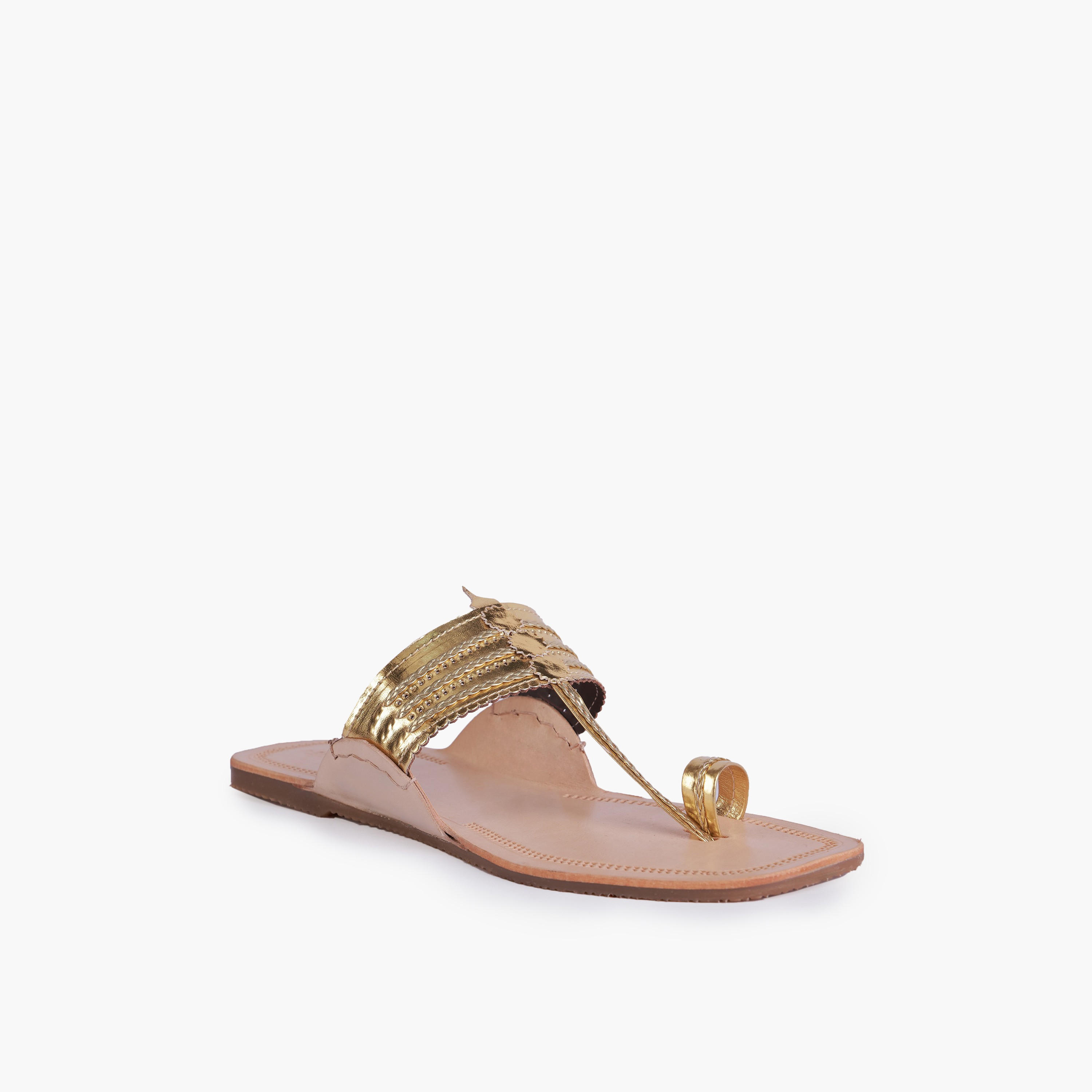 Celeste Women Perforated Detail Leather Sandals-women-shoes-flats-sandals-image-2