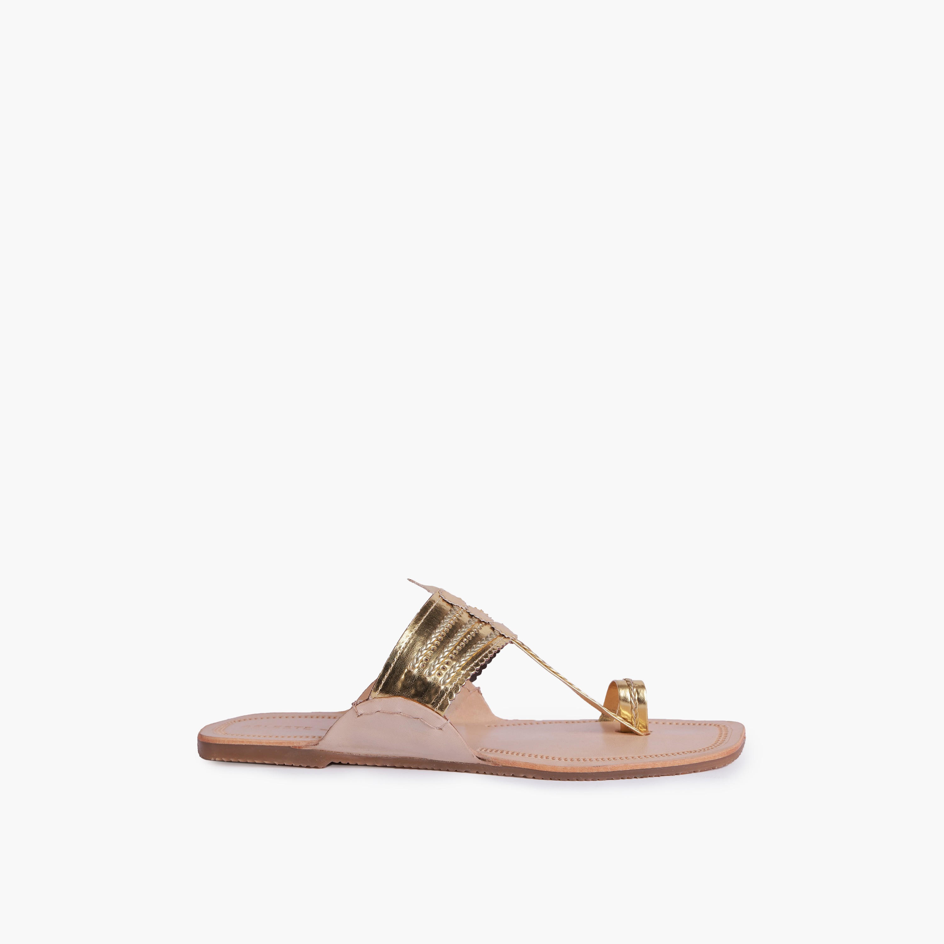 Celeste Women Perforated Detail Leather Sandals-women-shoes-flats-sandals-image-3