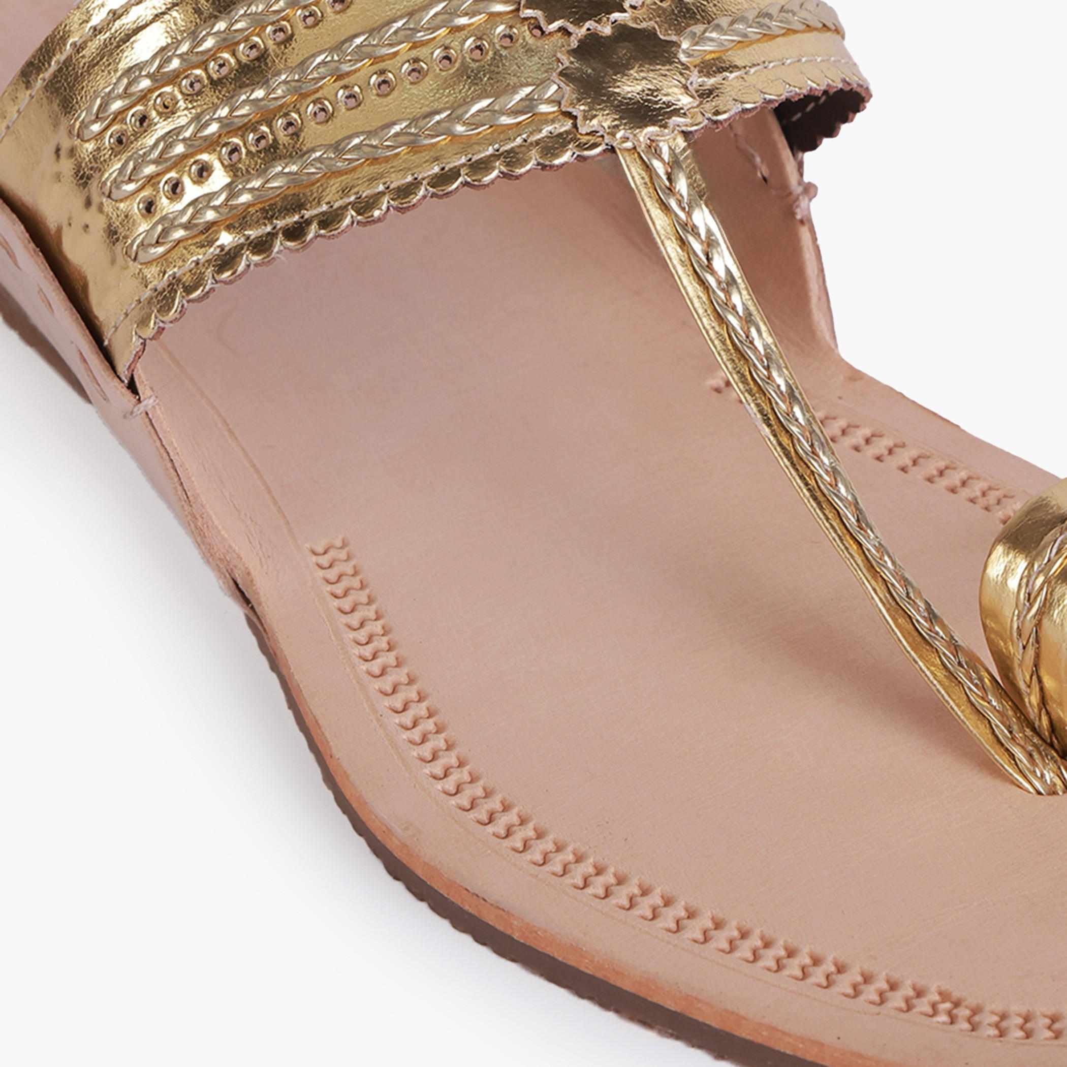 Celeste Women Perforated Detail Leather Sandals-women-shoes-flats-sandals-image-4